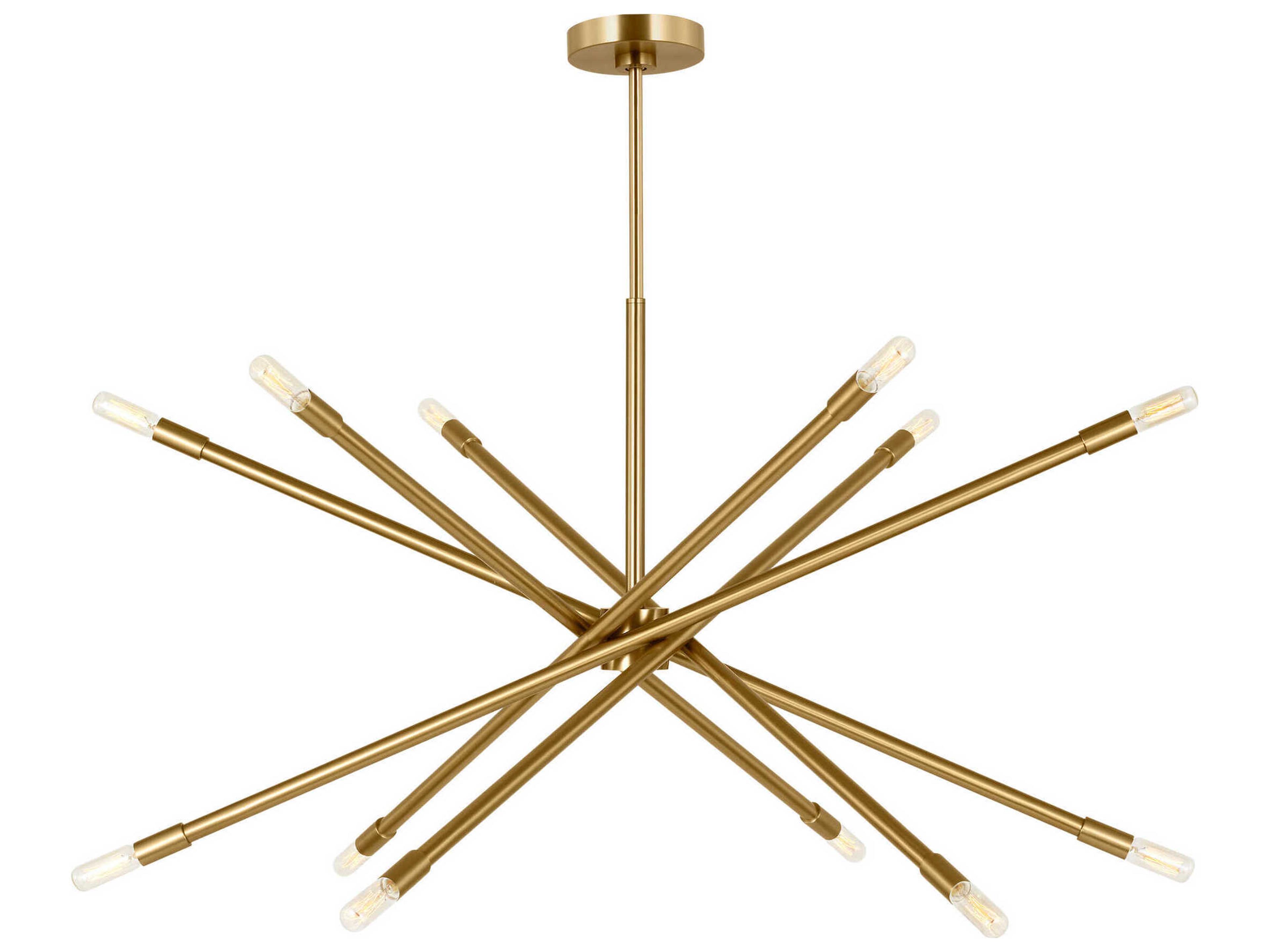 Eastyn 12-Light Chandelier Burnished Brass Sputnik