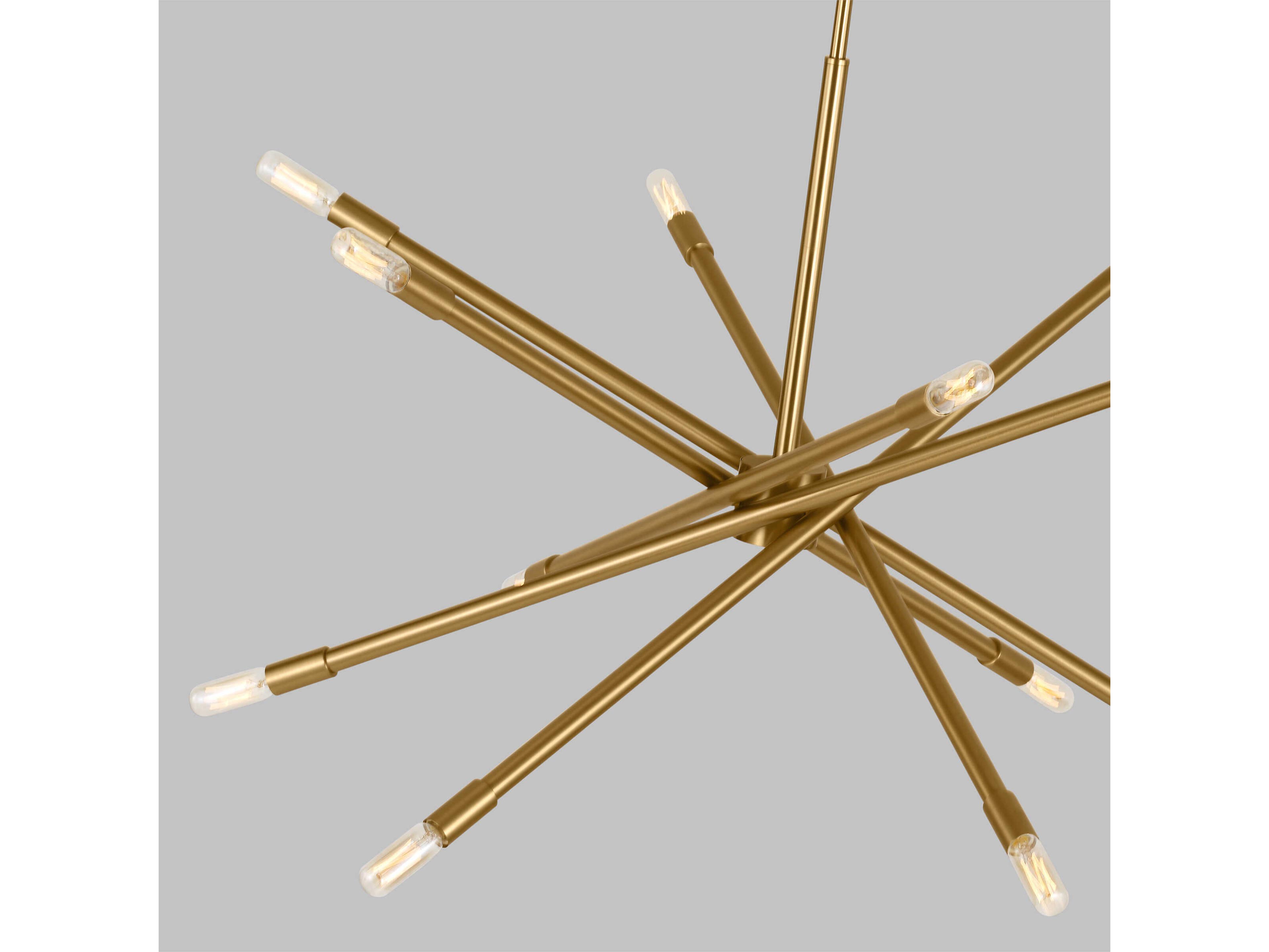 Visual Comfort Studio Eastyn 12-Light Burnished Brass Sputnik Chandelier
