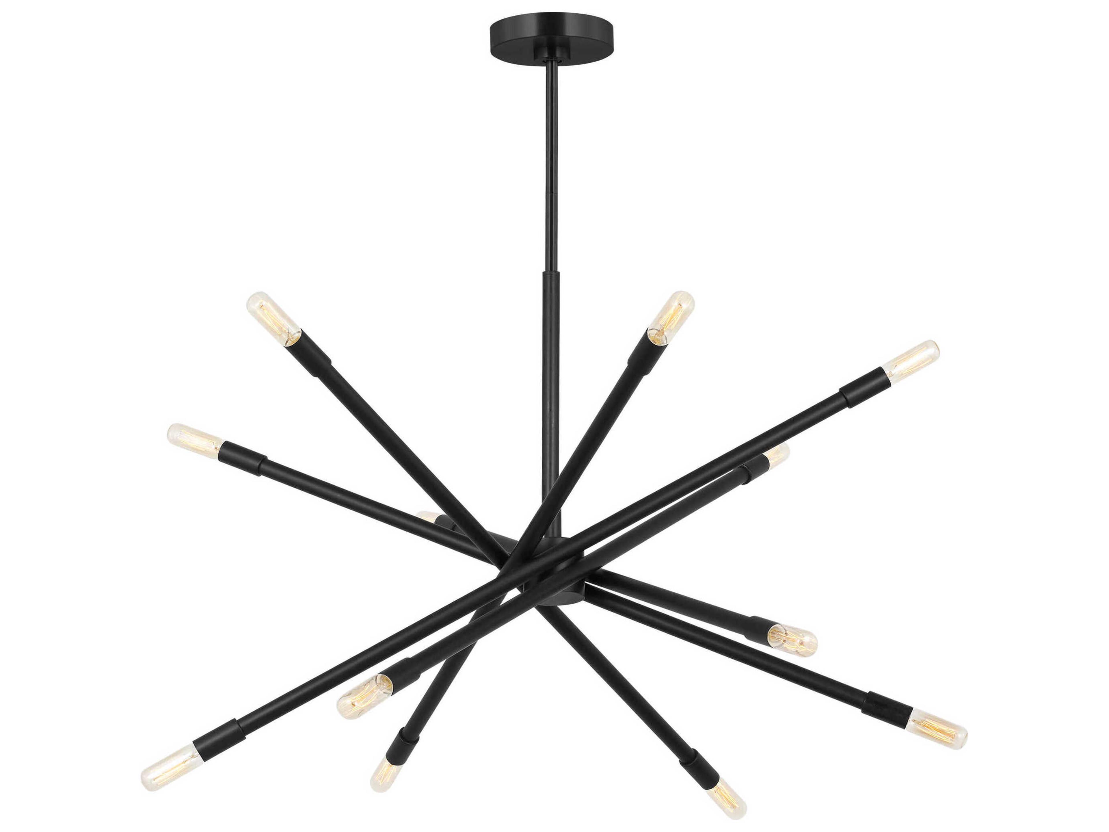 Visual Comfort Studio Eastyn 12-Light Midnight Black Sputnik Chandelier