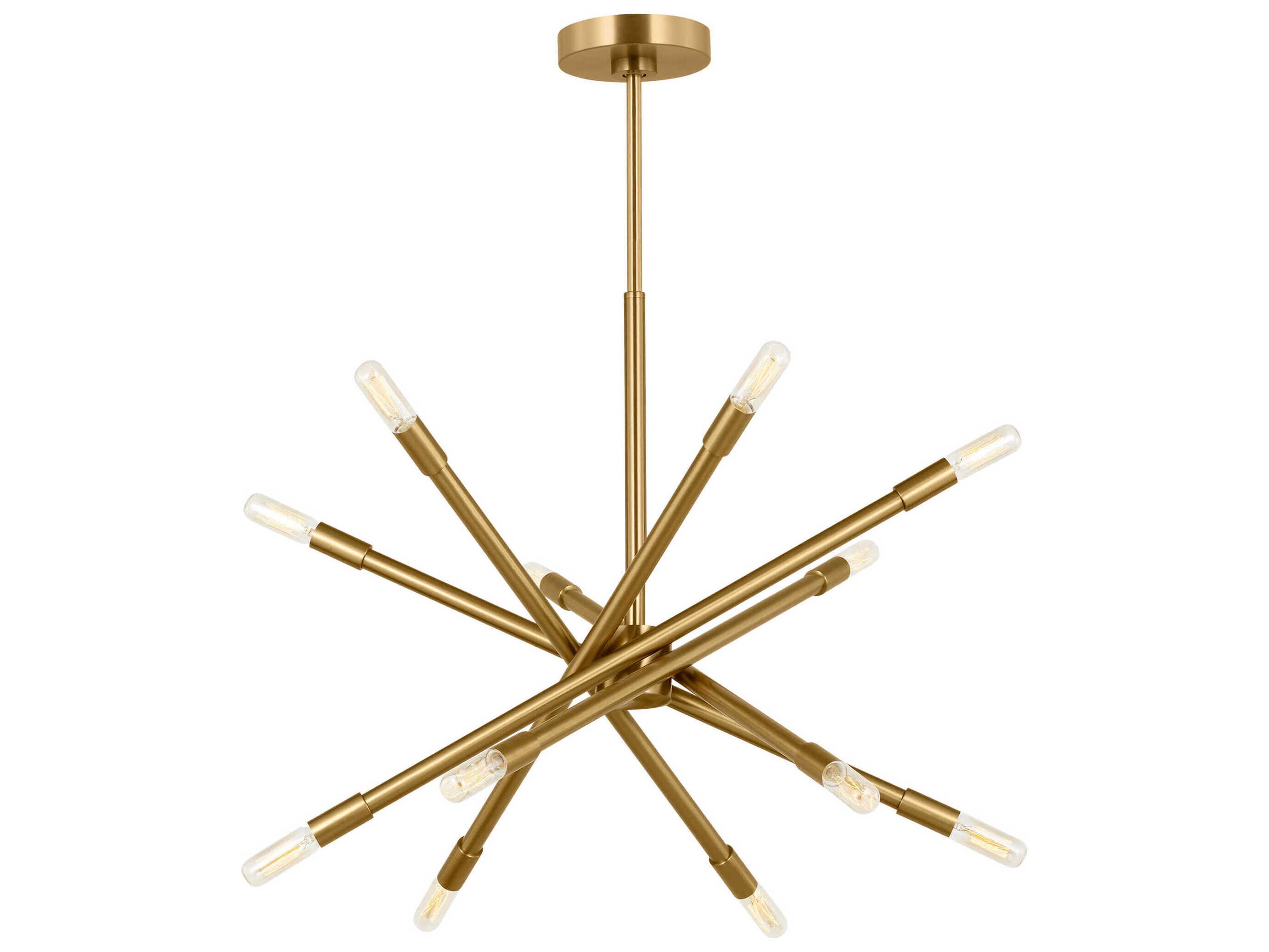 Visual Comfort Studio Eastyn 12-Light Burnished Brass Sputnik Chandelier