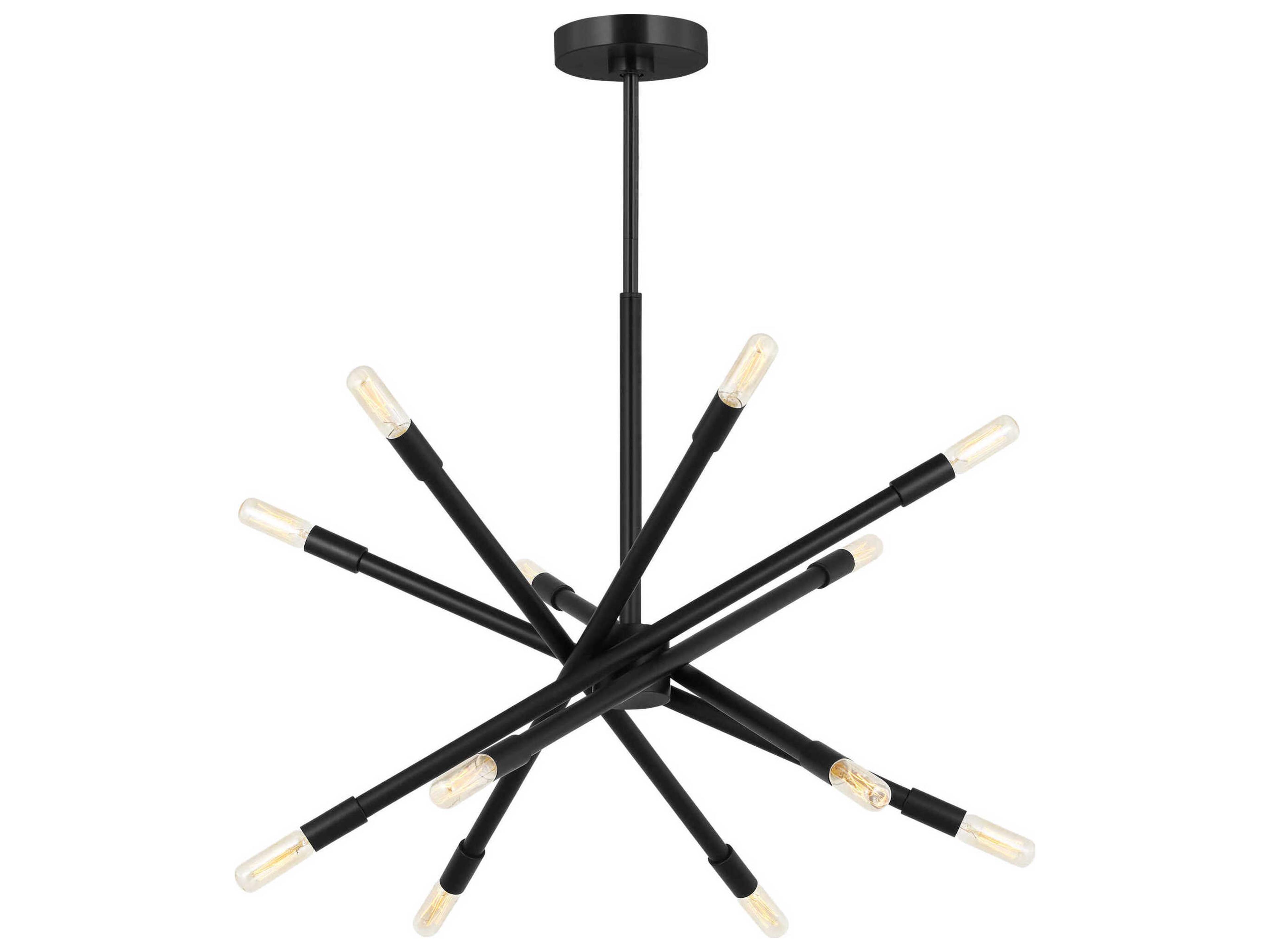 Visual Comfort Studio Eastyn 12-Light Midnight Black Sputnik Chandelier