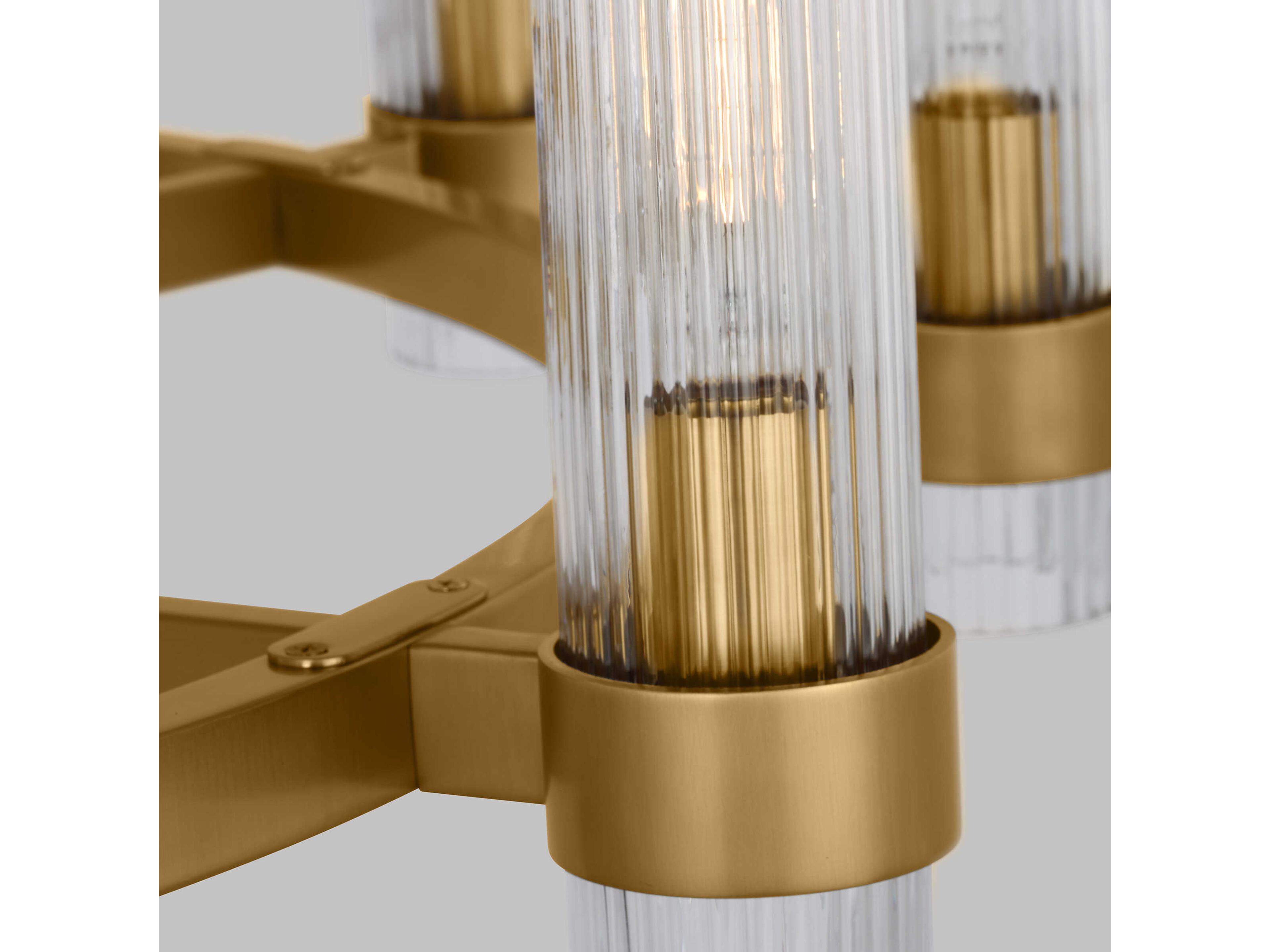 Visual Comfort Studio Geneva 8-Light Burnished Brass Cylinder Chandelier