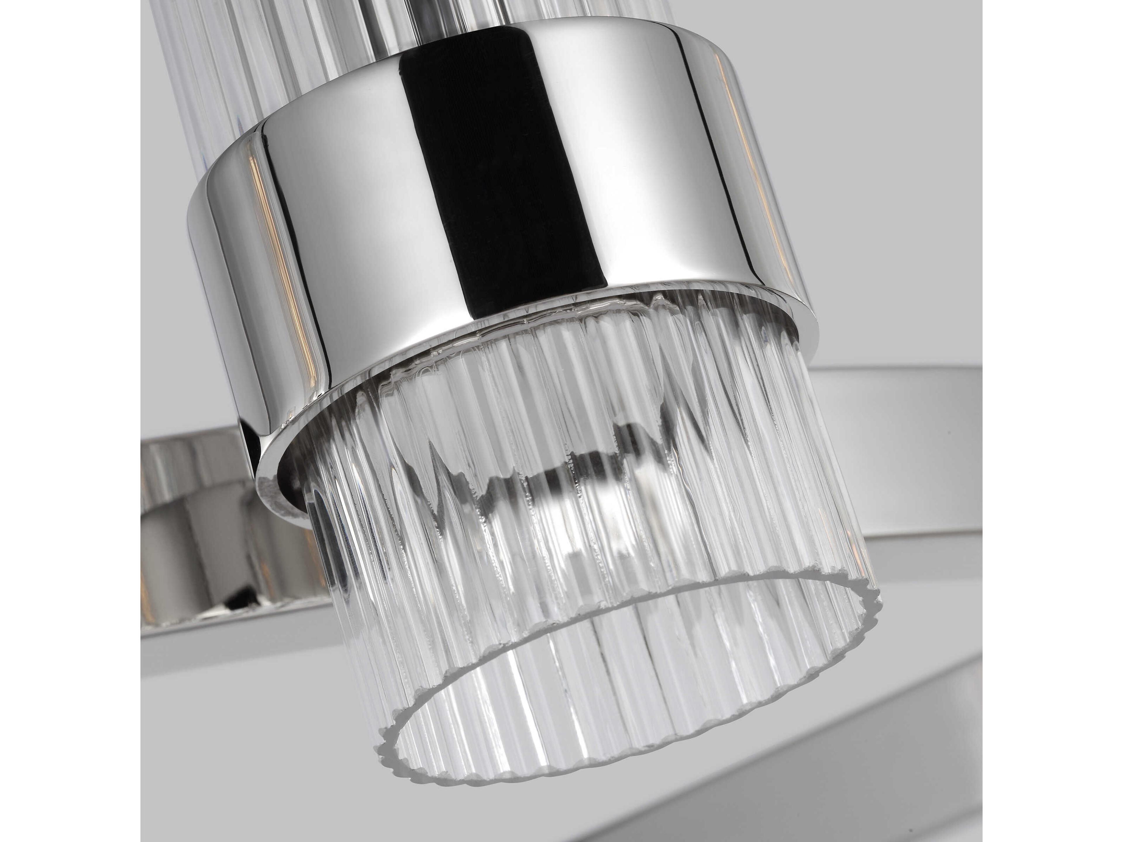 Visual Comfort Studio Geneva 8-Light Polished Nickel Cylinder Chandelier