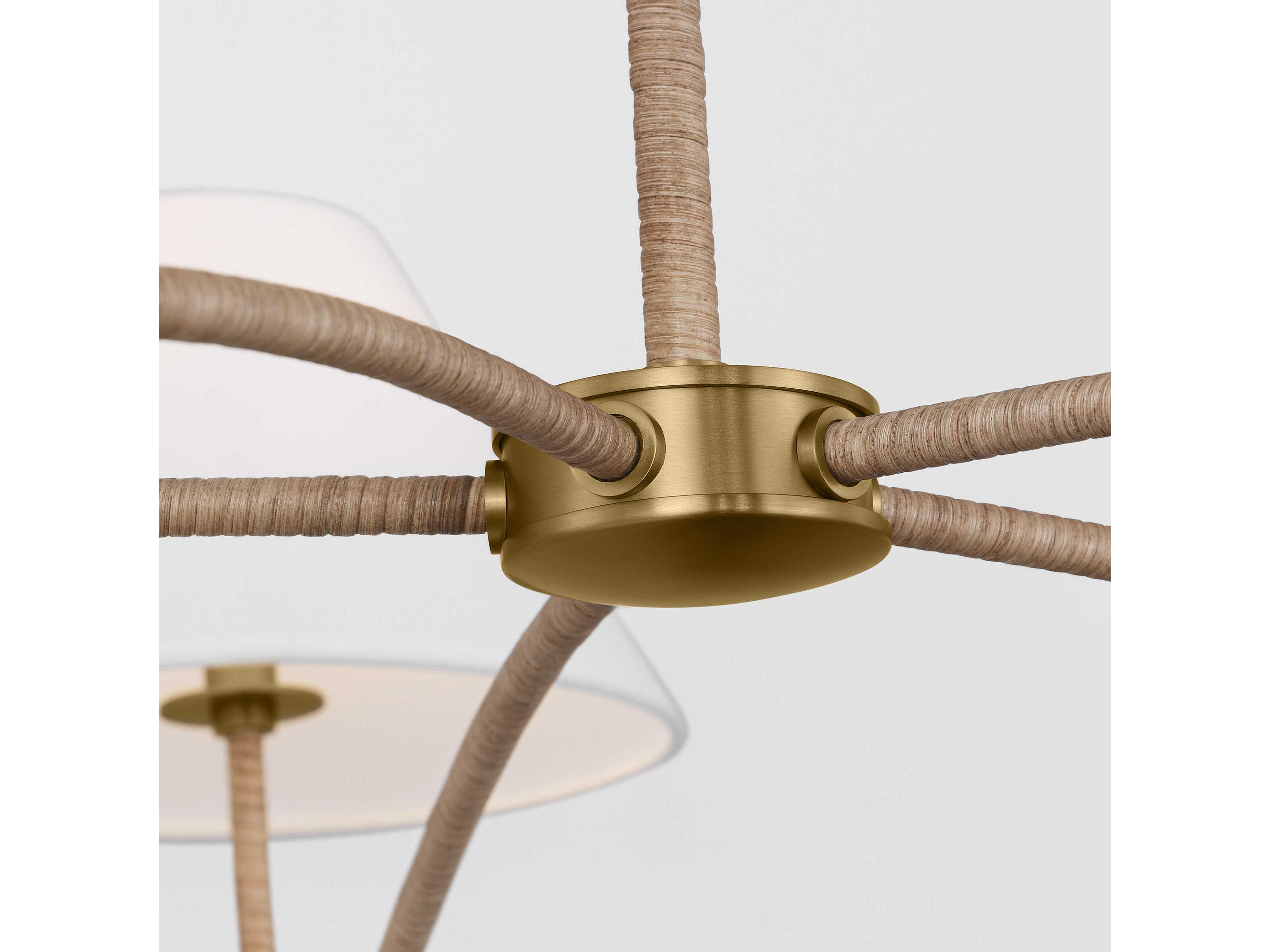 Visual Comfort Studio Laguna 5-Light Burnished Brass Empire Chandelier