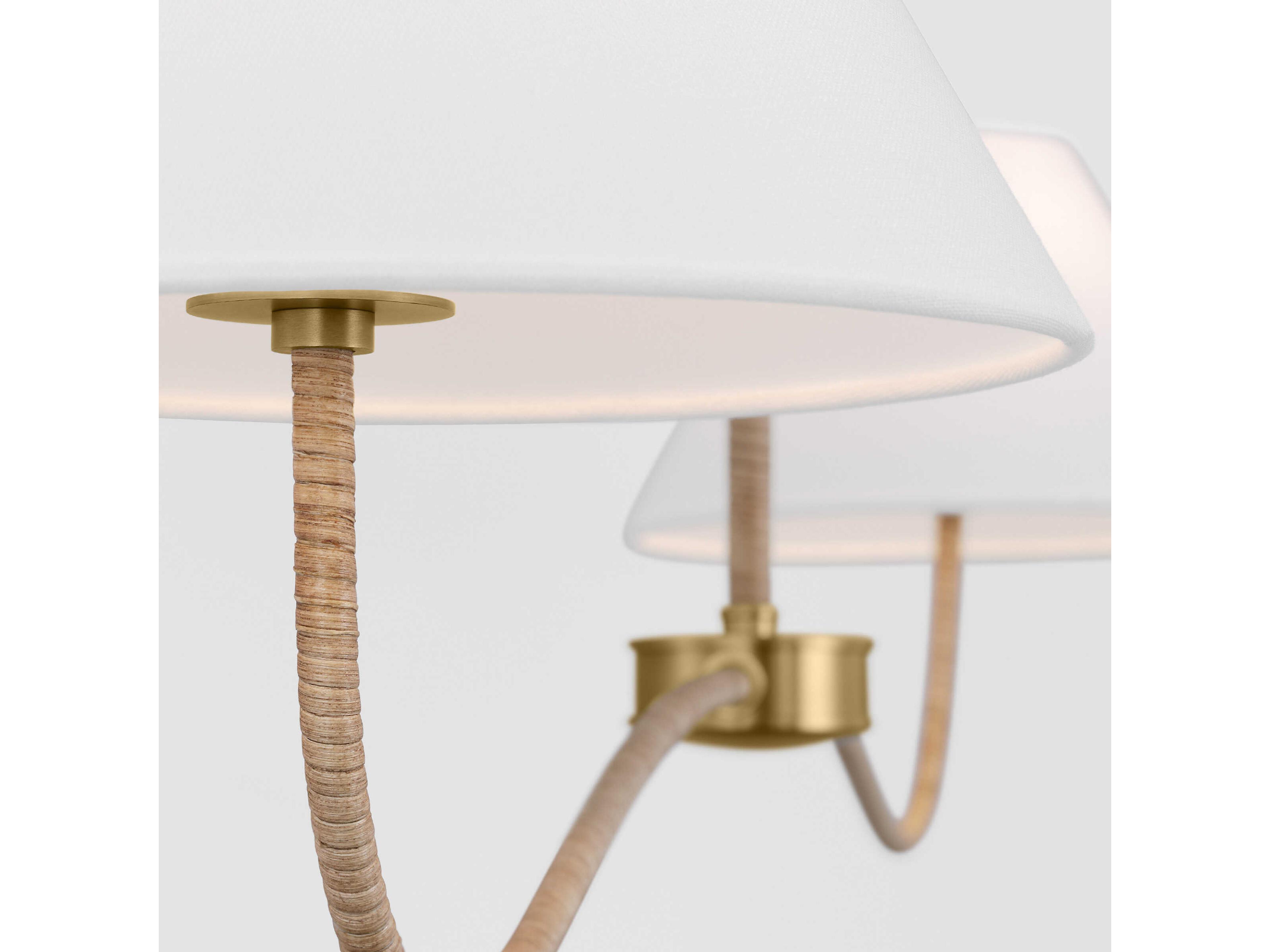 Visual Comfort Studio Laguna 2-Light Burnished Brass Empire Linear Island Pendant