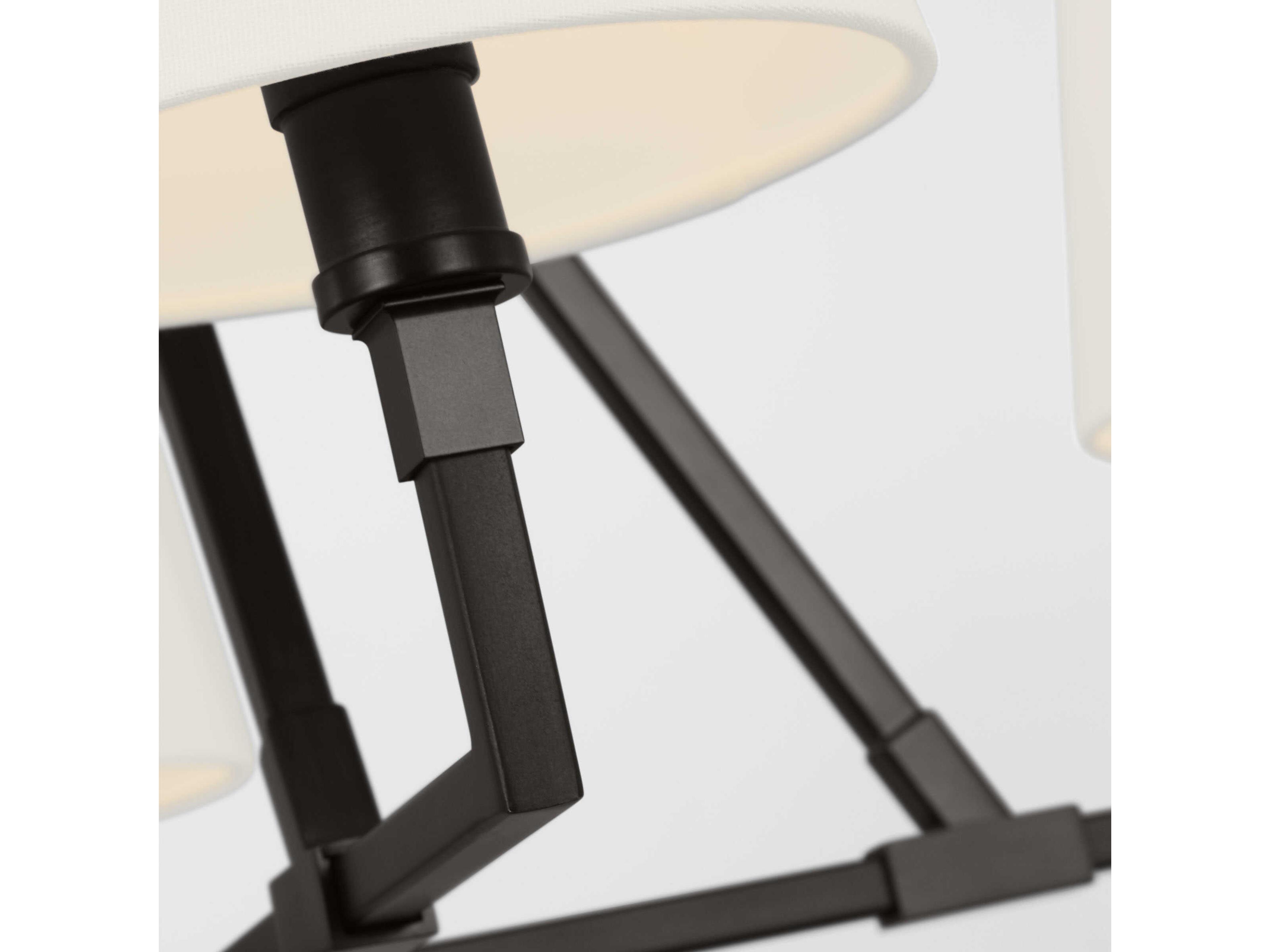 Visual Comfort Studio Perth 4-Light Aged Iron Black Chandelier