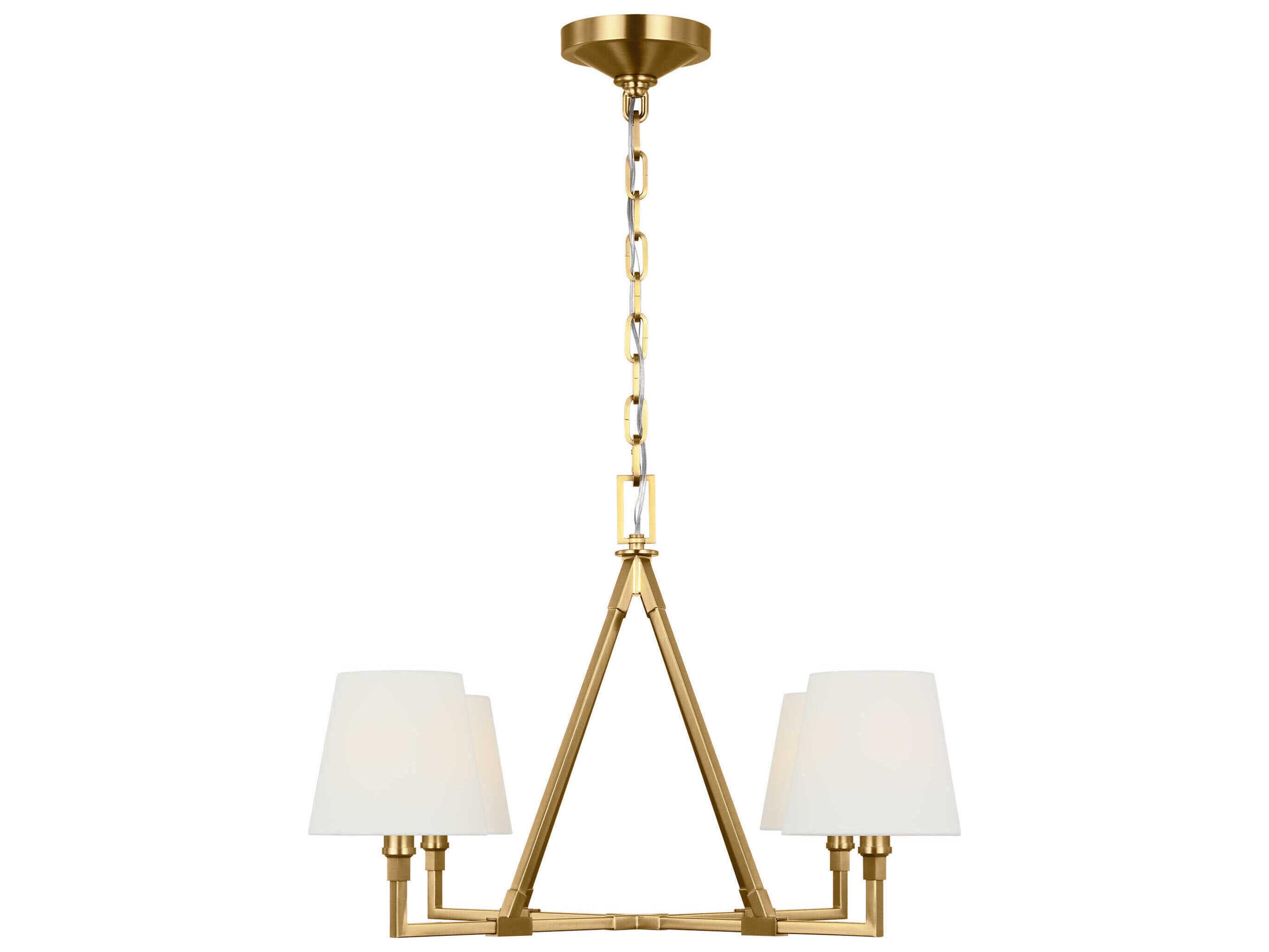 Visual Comfort Studio Perth 4-Light Burnished Brass Chandelier