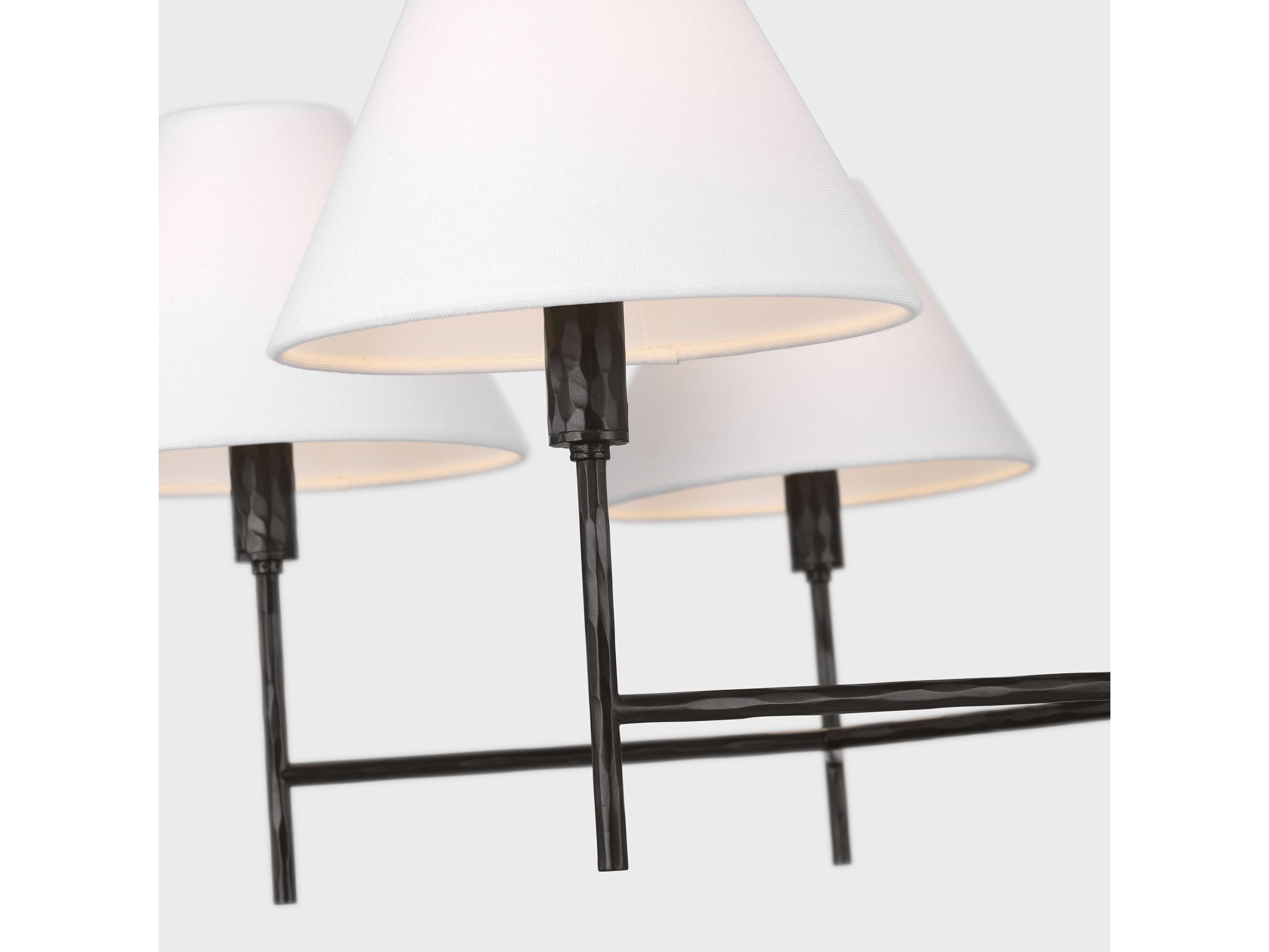 Visual Comfort Studio Ridgewood 6-Light Aged Iron Black Candelabra Chandelier