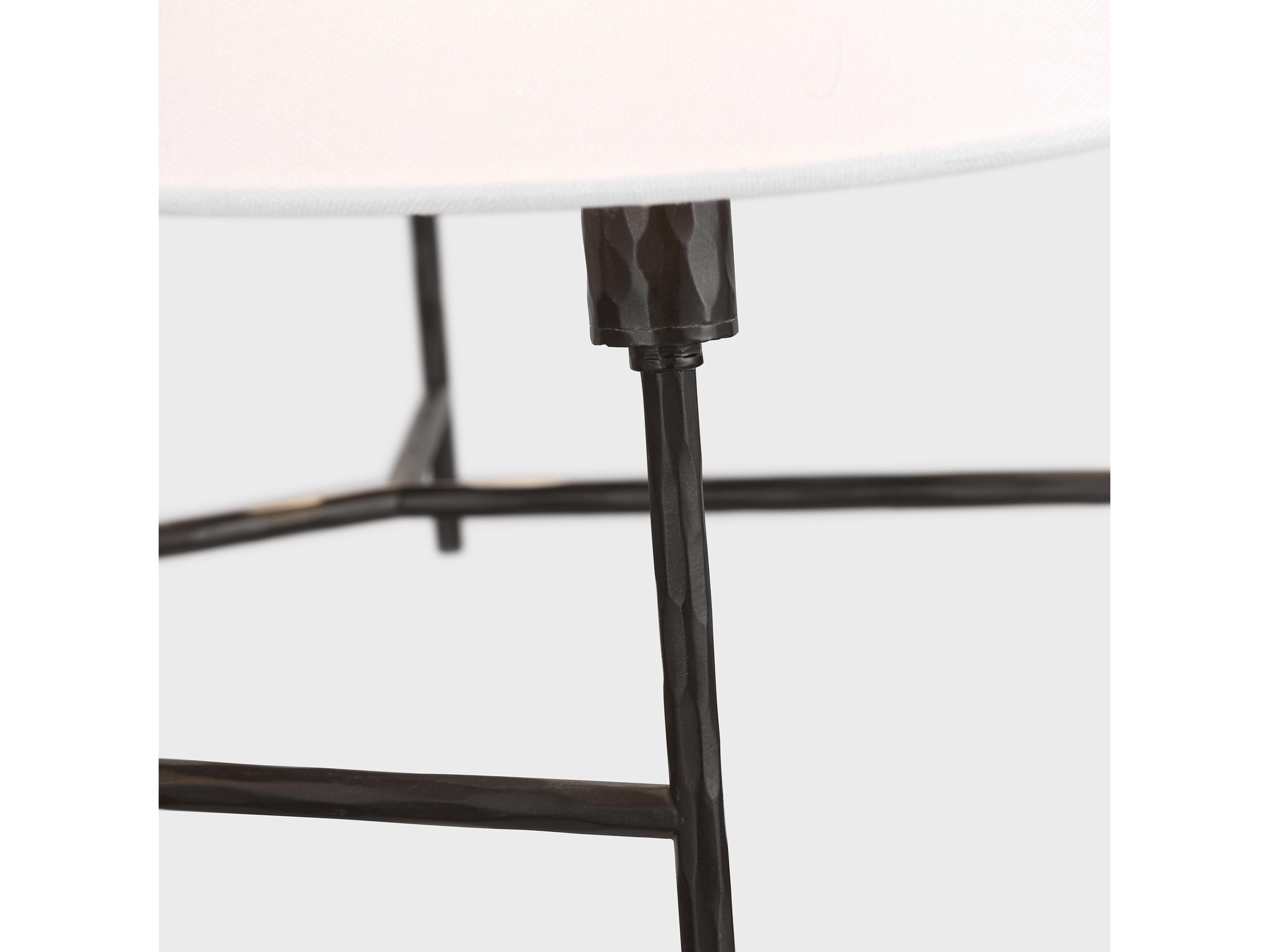 Visual Comfort Studio Ridgewood 6-Light Aged Iron Black Candelabra Chandelier