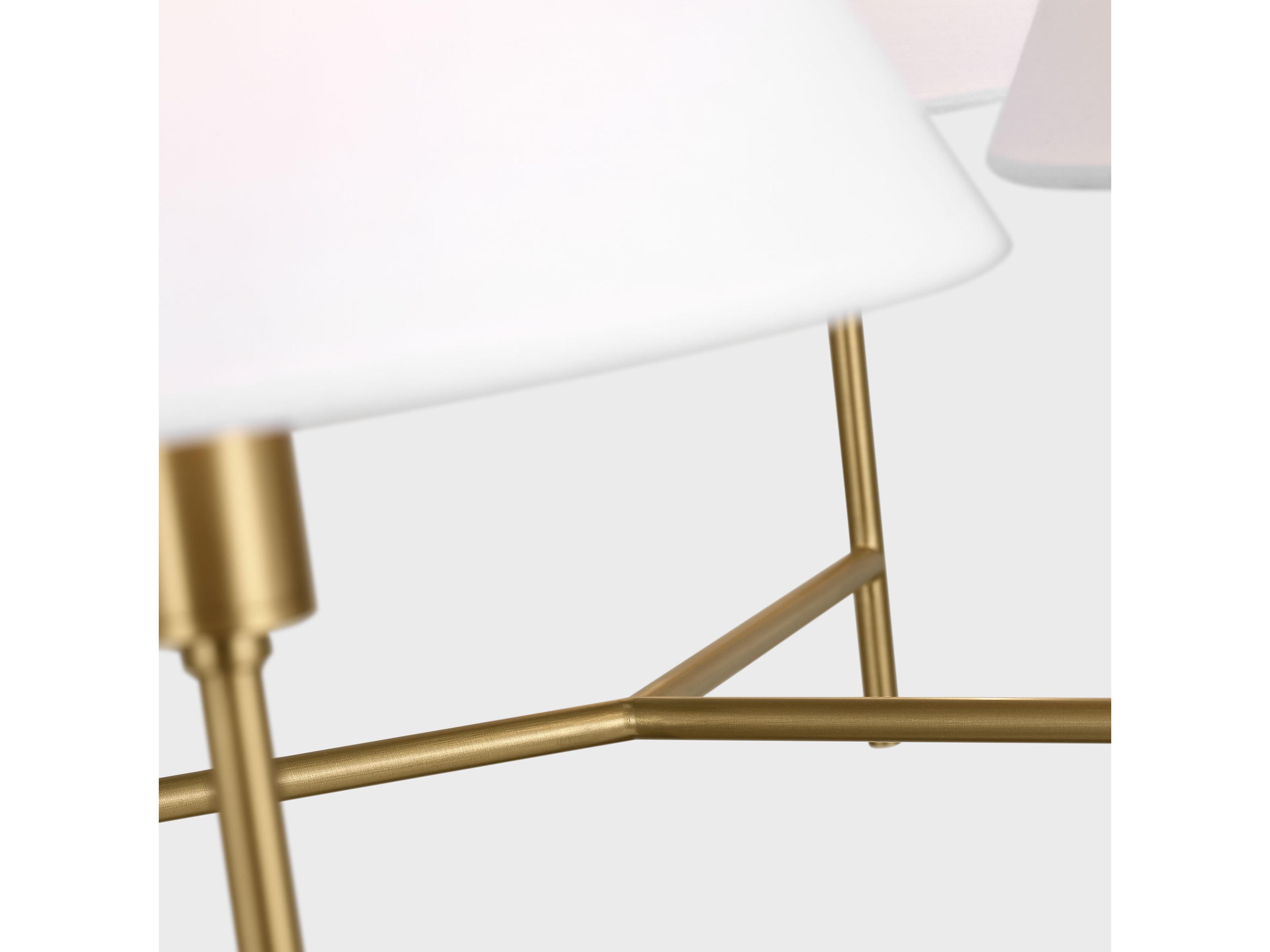 Visual Comfort Studio Ridgewood 6-Light Burnished Brass Candelabra Chandelier