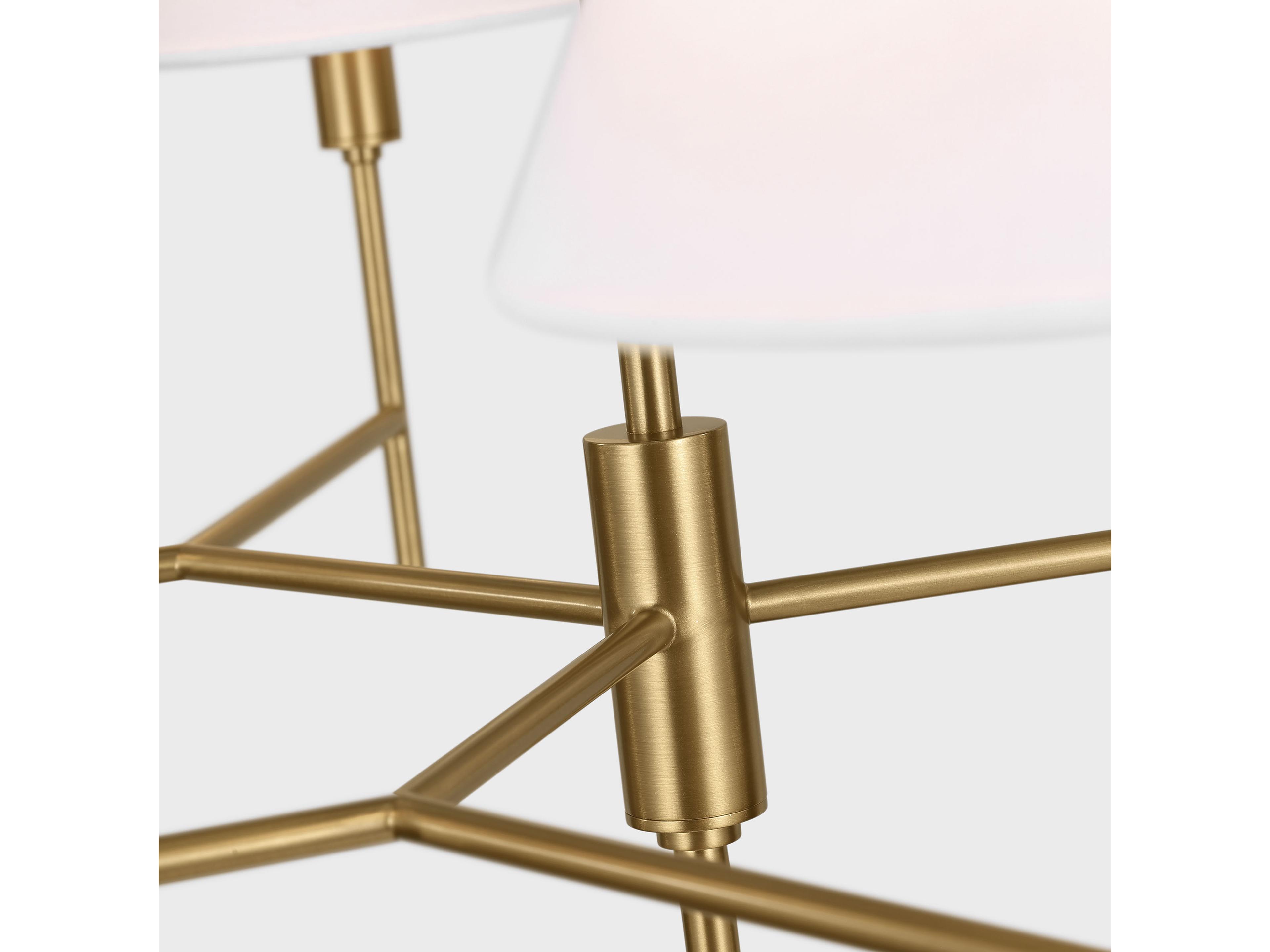 Visual Comfort Studio Ridgewood 6-Light Burnished Brass Candelabra Chandelier