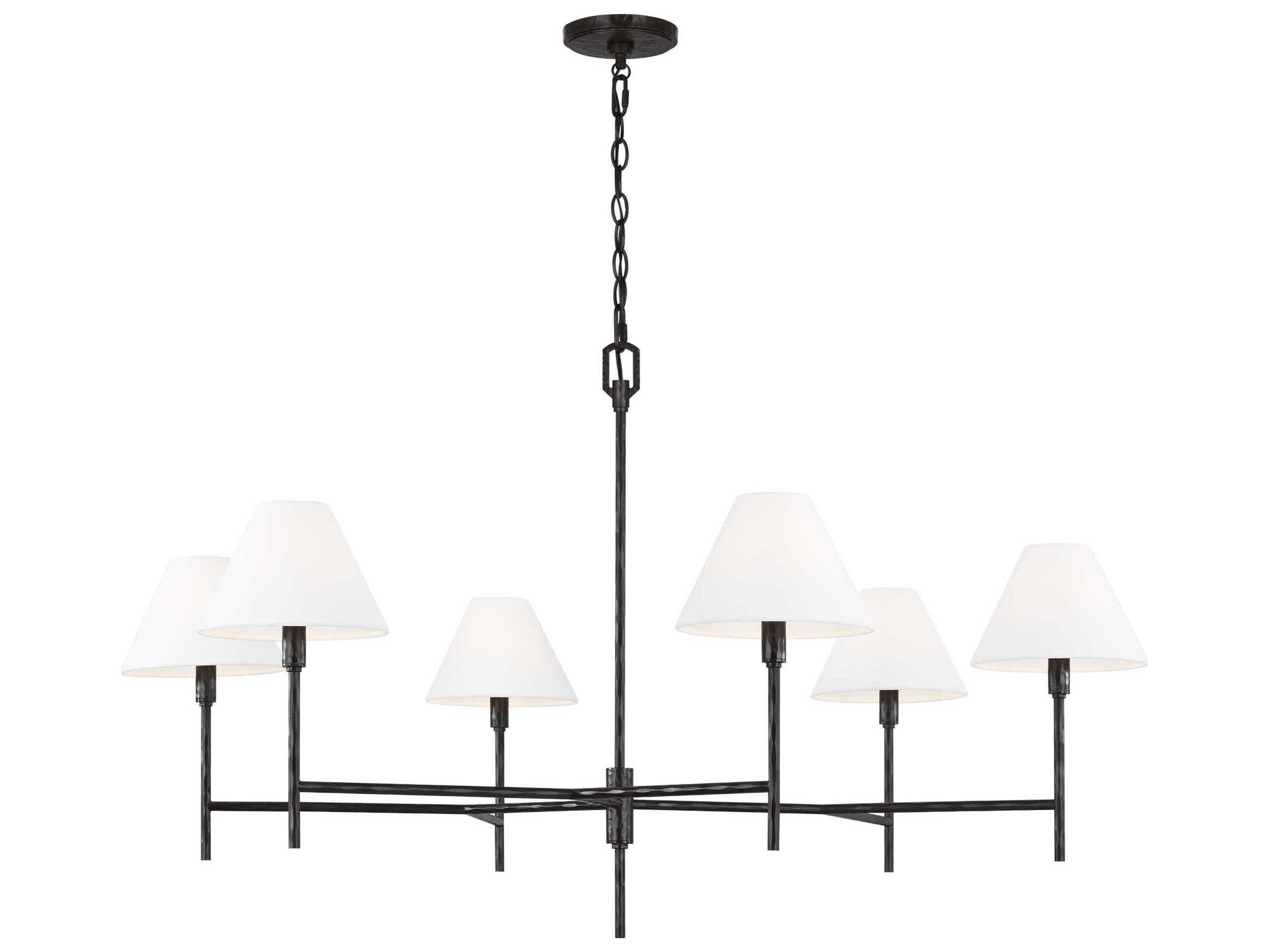 Ridgewood 6-Light Aged Iron Black Candelabra Chandelier