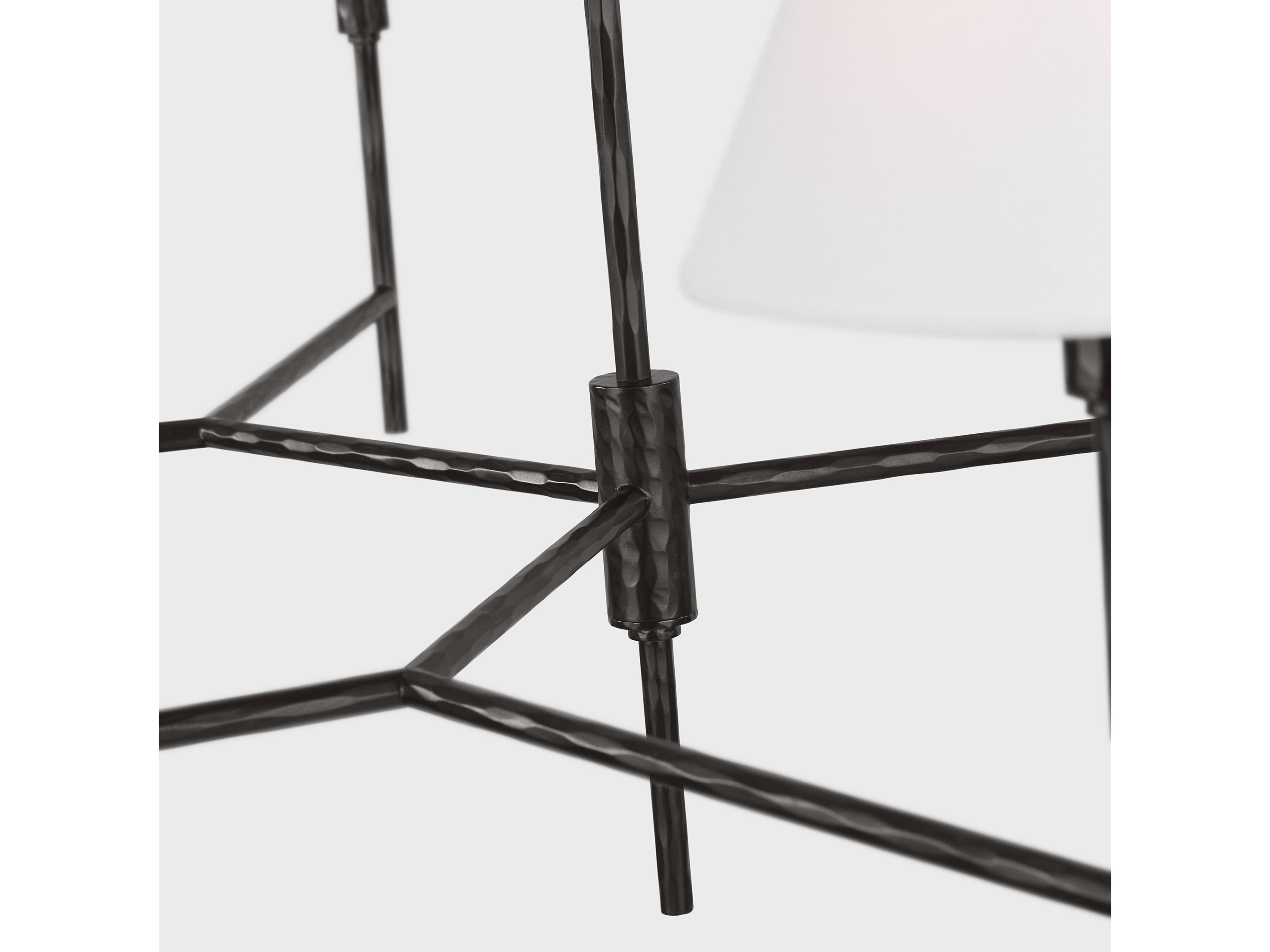 Visual Comfort Studio Ridgewood 6-Light Aged Iron Black Candelabra Chandelier