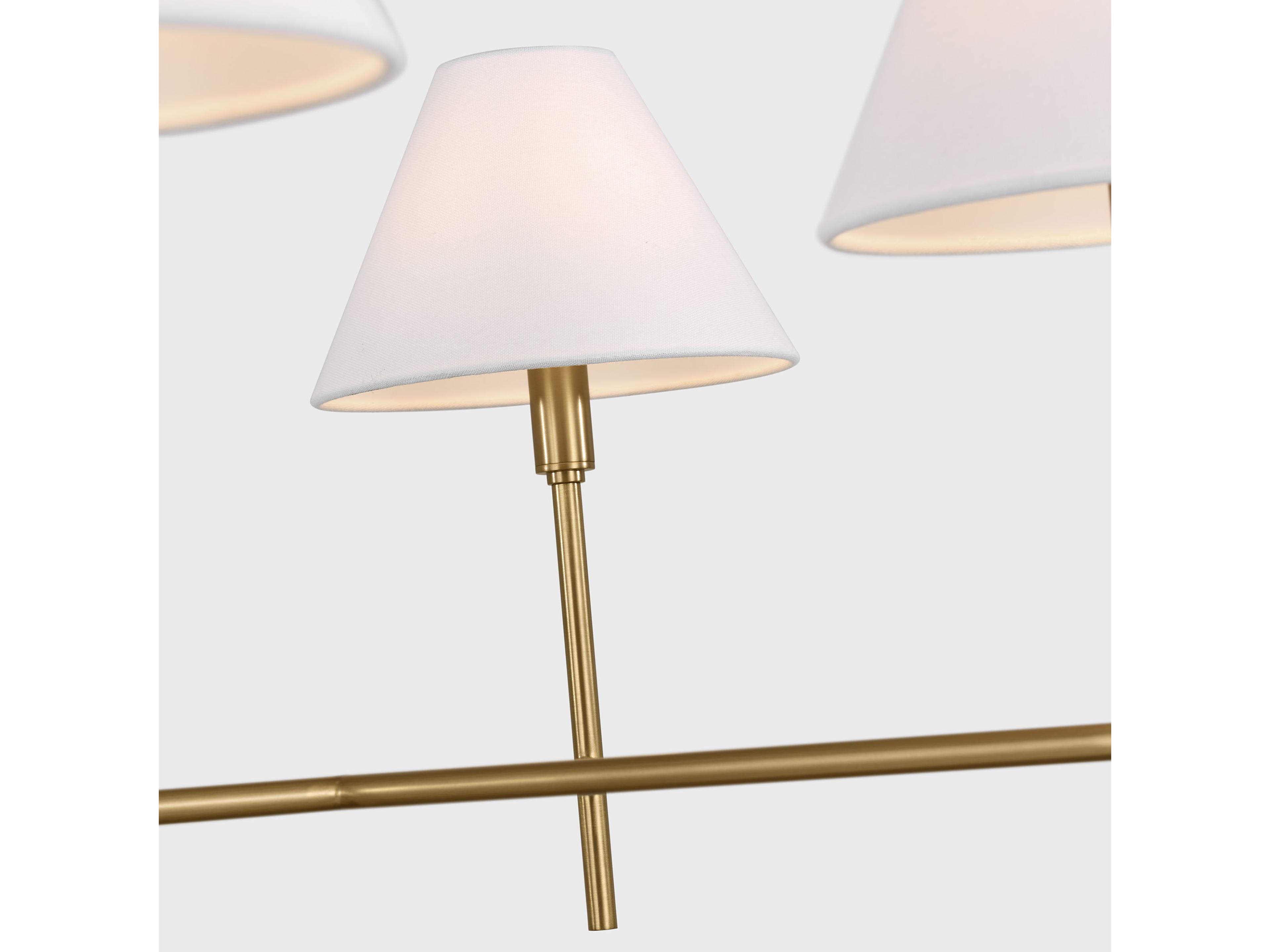 Visual Comfort Studio Ridgewood 6-Light Burnished Brass Candelabra Chandelier