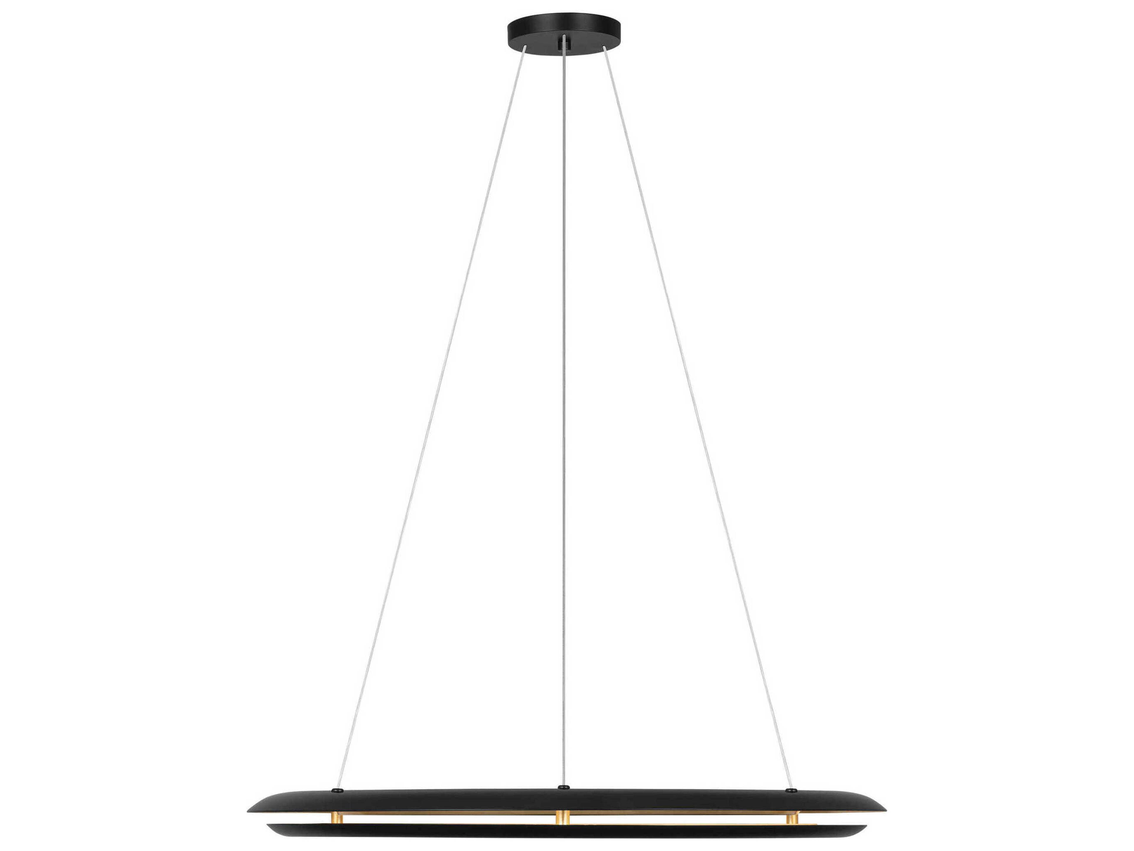 Visual Comfort Studio Cielo 1-Light Midnight Black Round Pendant
