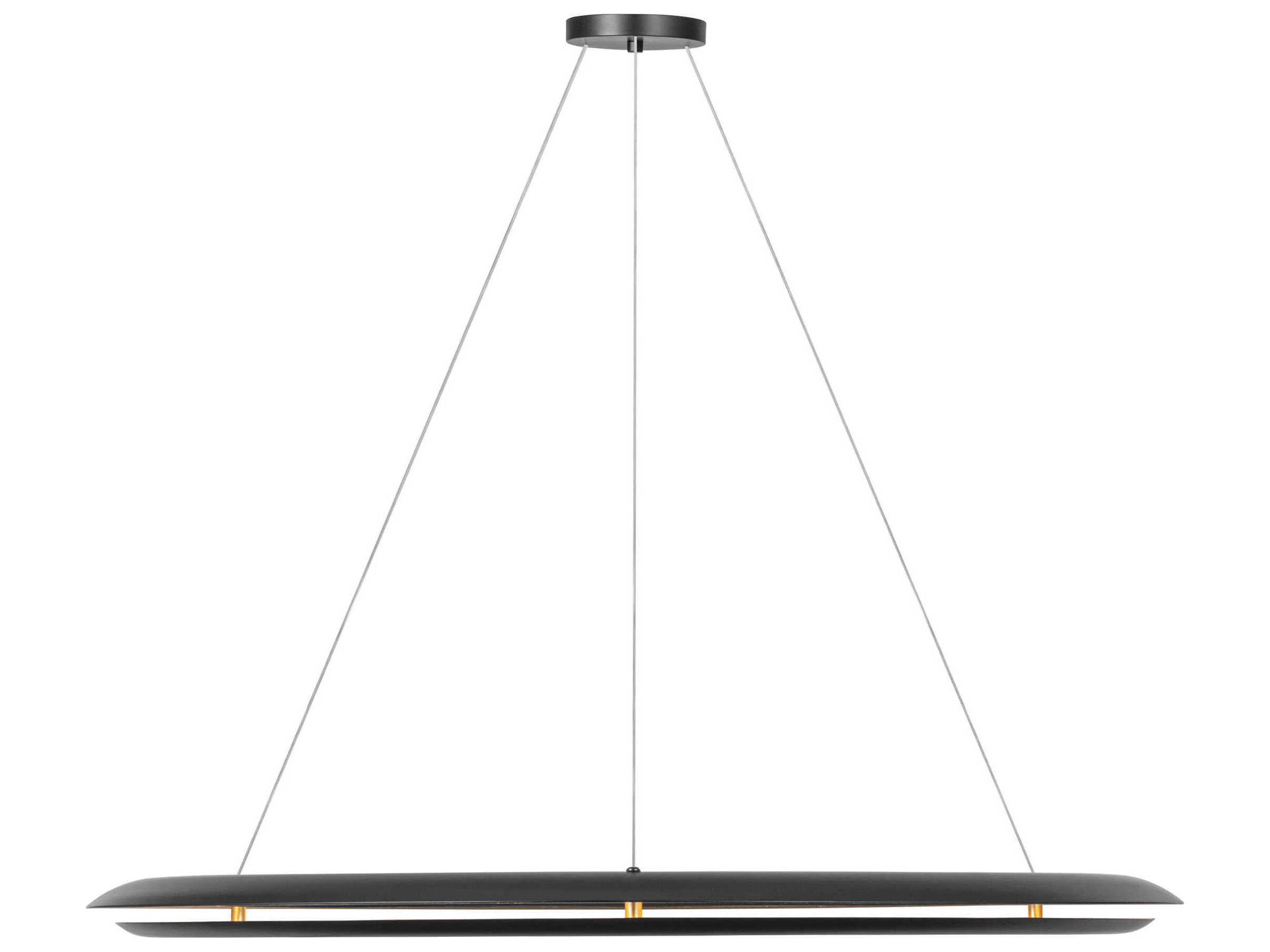 Visual Comfort Studio Cielo 1-Light Midnight Black Round Pendant