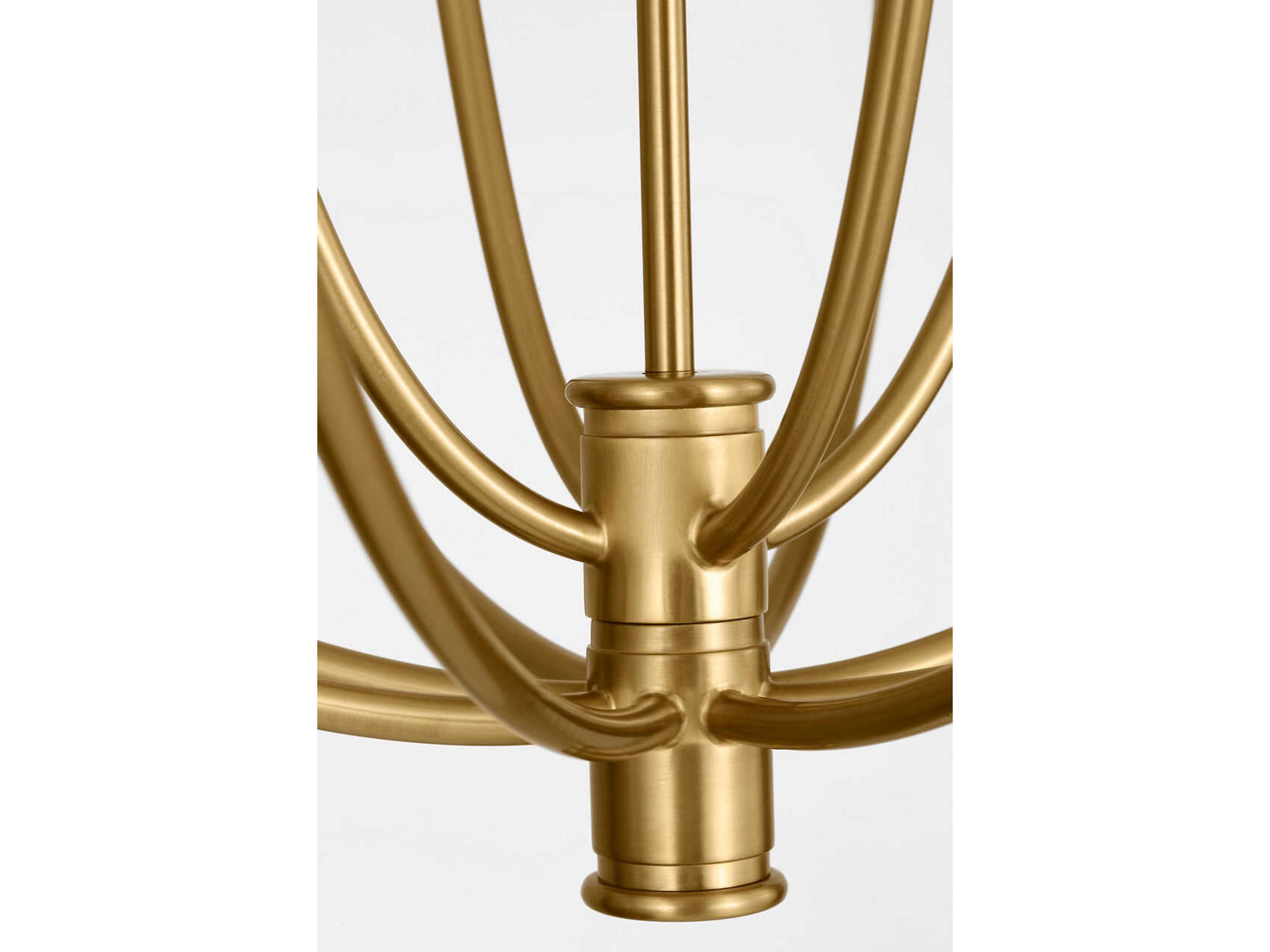 Visual Comfort Studio Marina 12-Light Burnished Brass Empire Chandelier