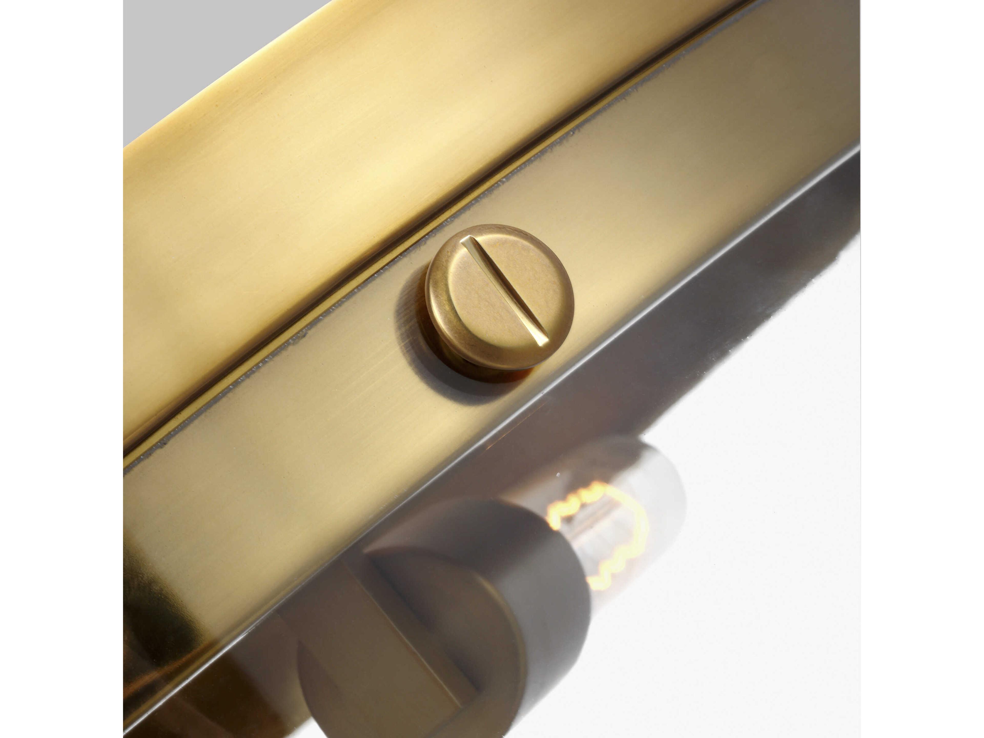 Visual Comfort Studio Garrett 2-Light Burnished Brass Drum Flush Mount