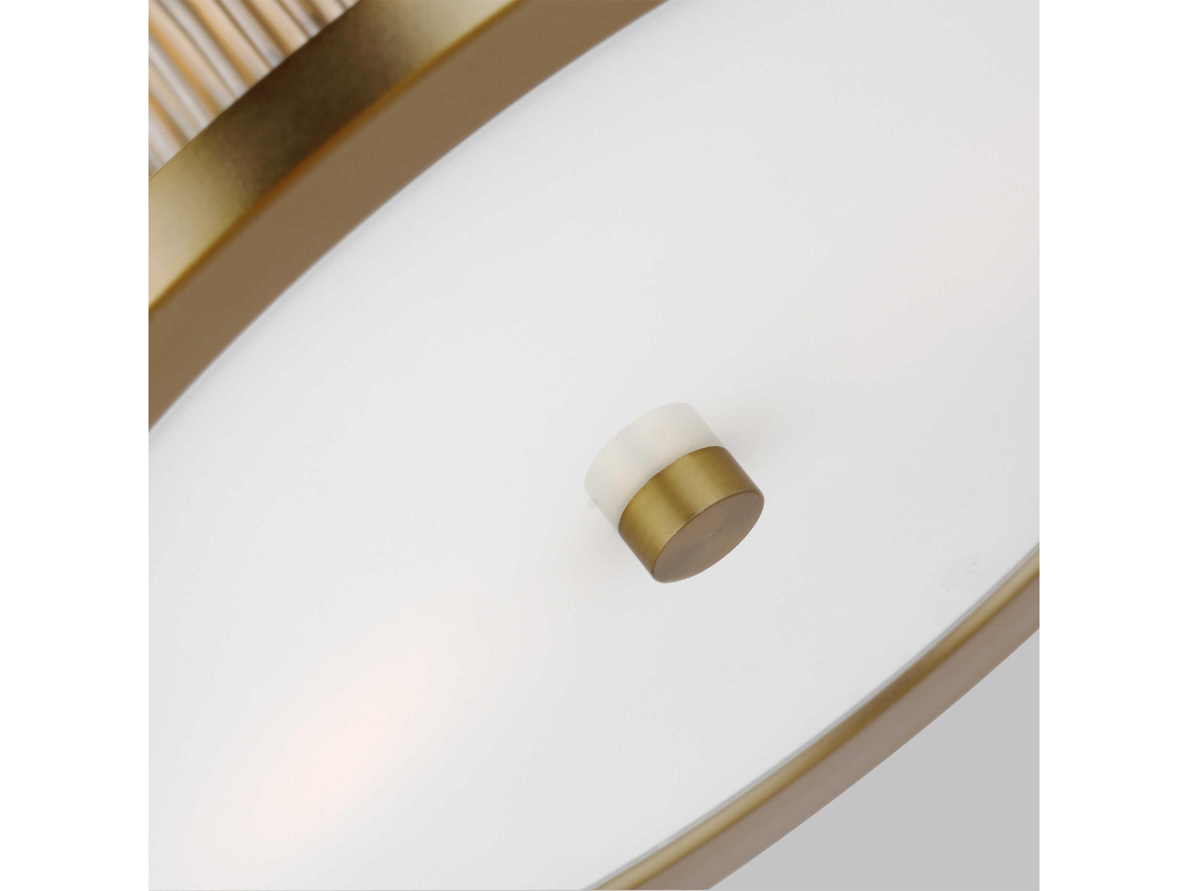 Visual Comfort Studio Geneva 2-Light Burnished Brass Drum Flush Mount