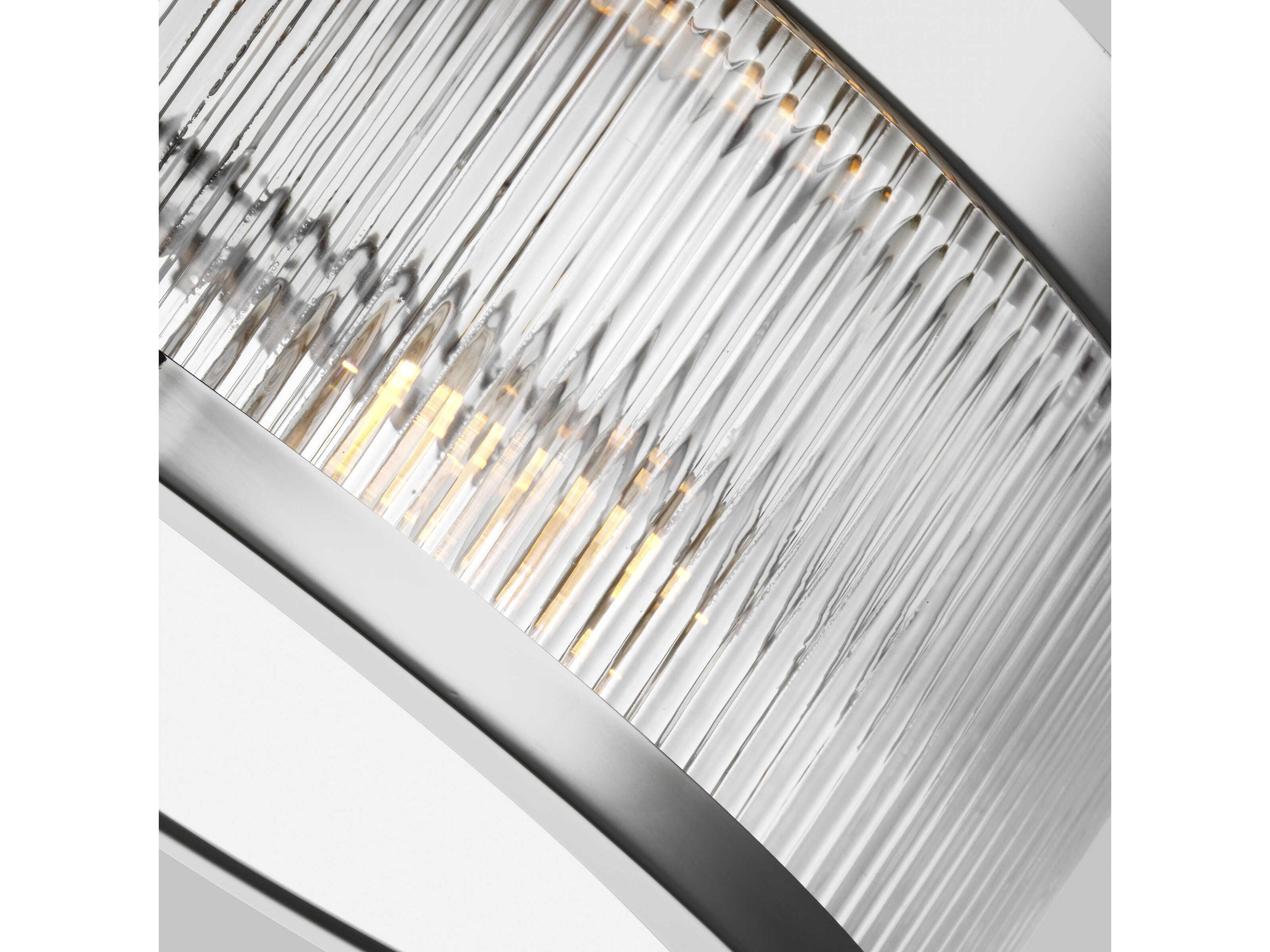 Visual Comfort Studio Geneva 2-Light Polished Nickel Drum Flush Mount