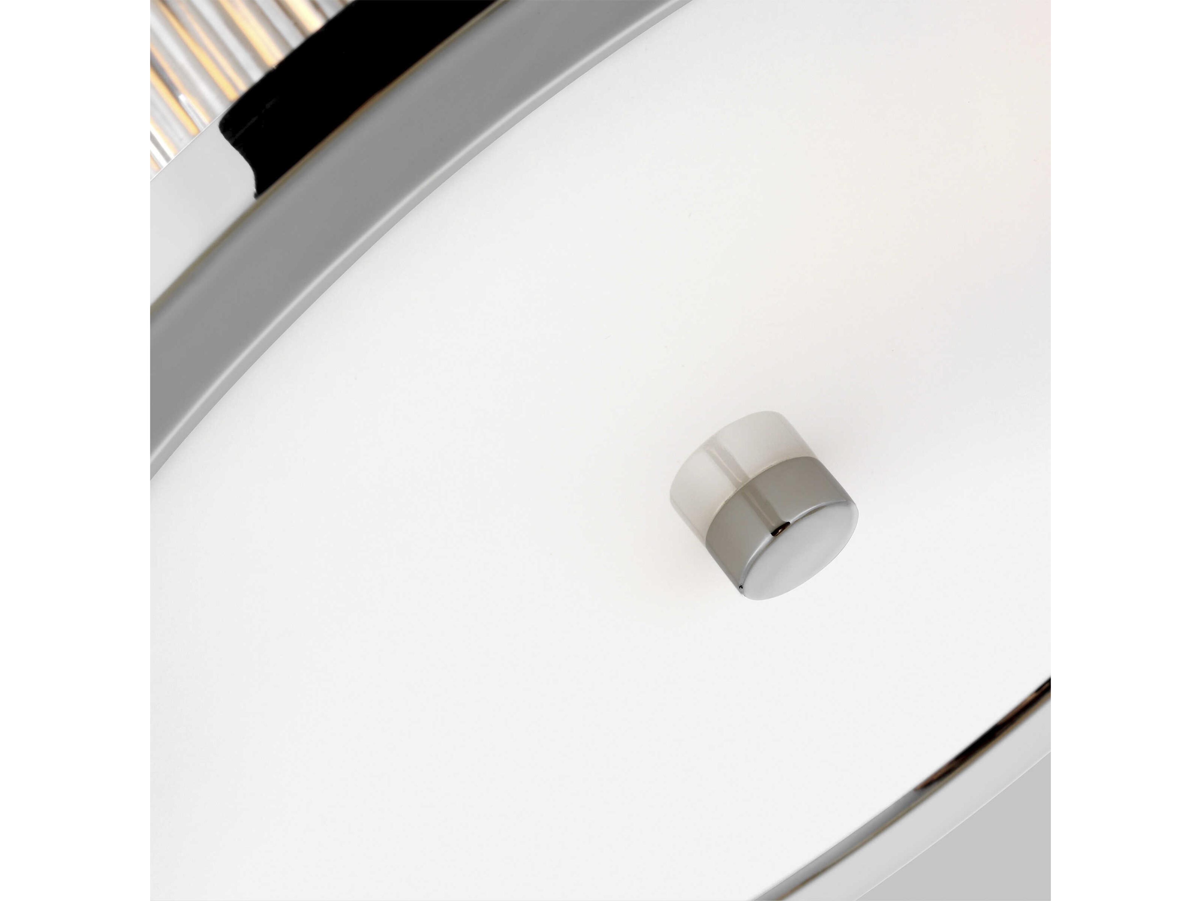 Visual Comfort Studio Geneva 2-Light Polished Nickel Drum Flush Mount