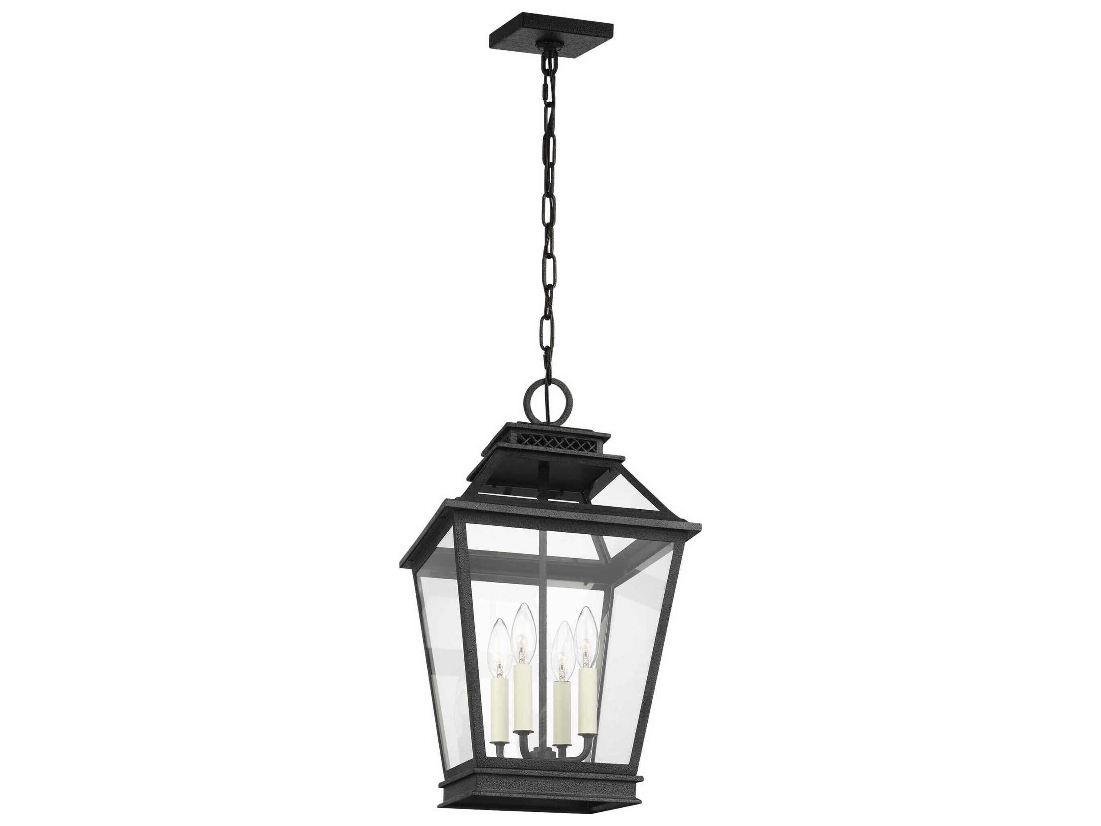 Falmouth 4 Light Outdoor Hanging Lantern Dark Weathered Zinc