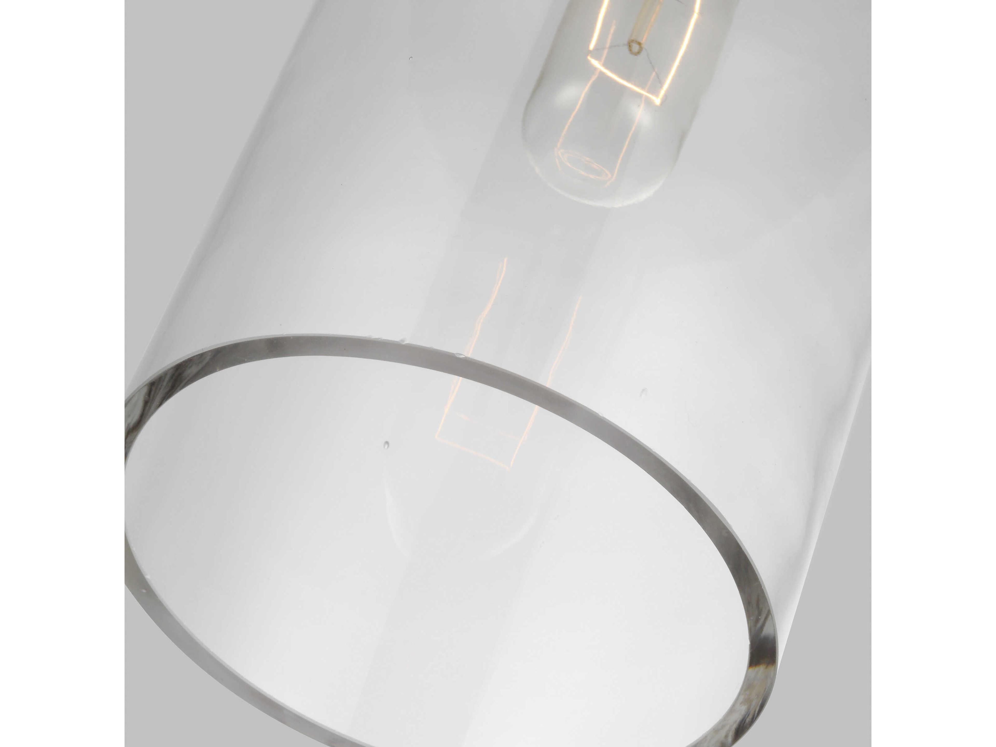 Visual Comfort Studio Garrett 1-Light Burnished Brass Cylinder Mini Pendant