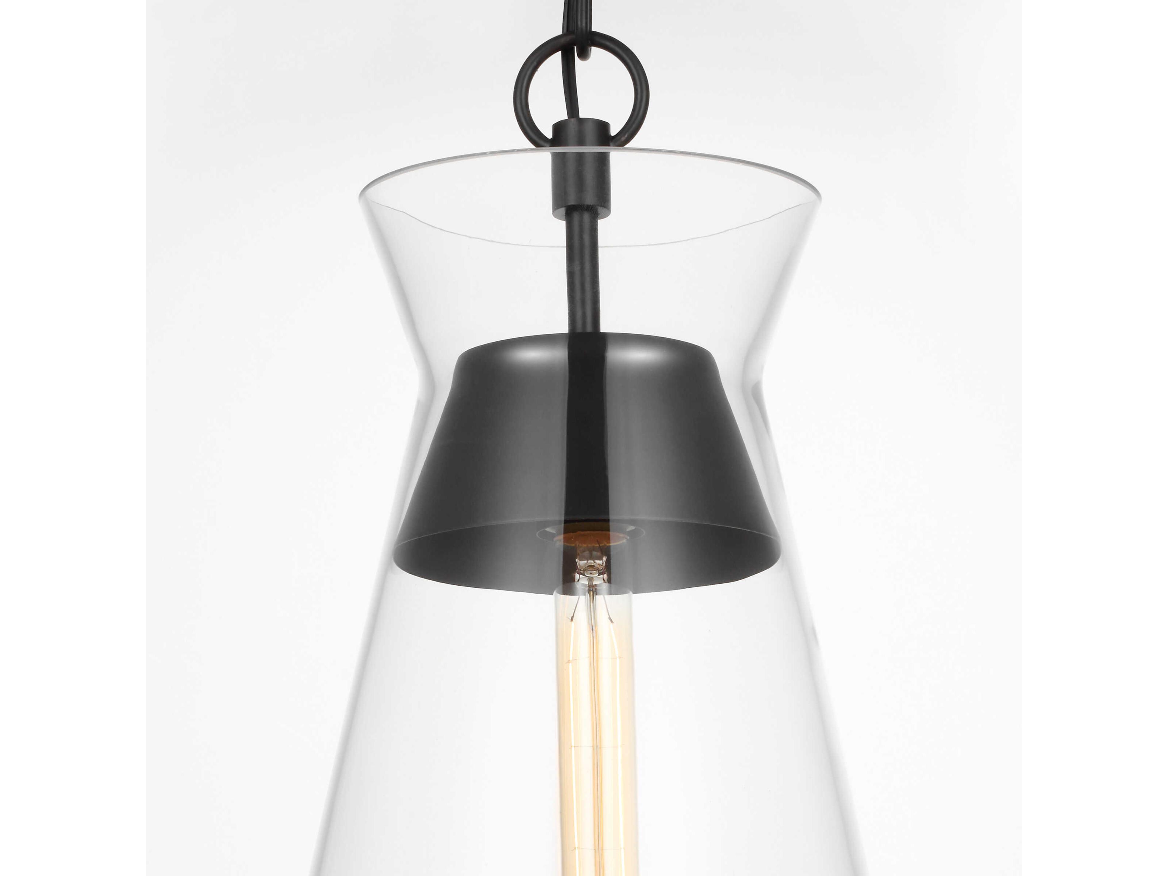 Visual Comfort Studio Atlantic 1-Light Aged Iron Black Mini Pendant