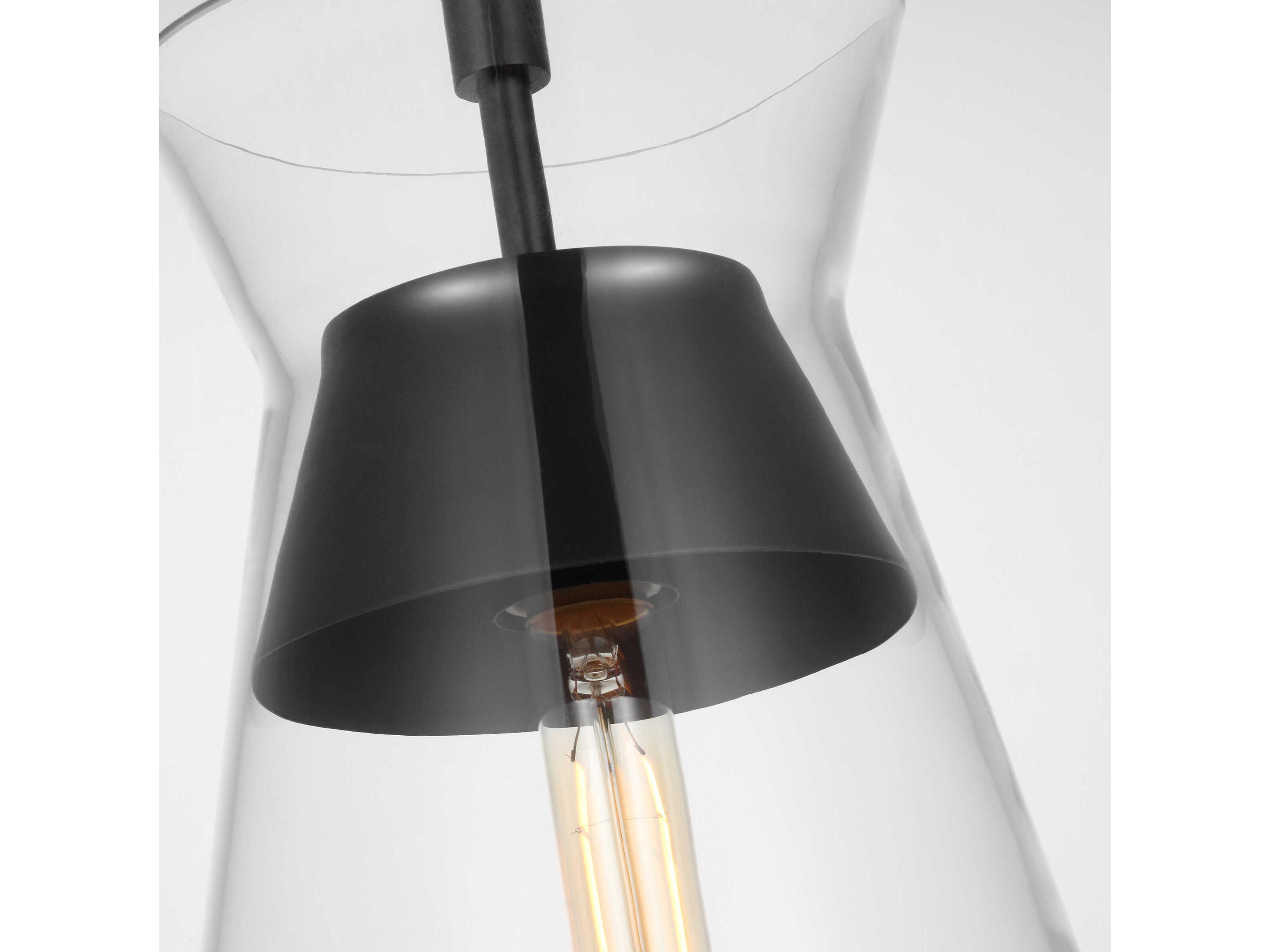 Visual Comfort Studio Atlantic 1-Light Aged Iron Black Mini Pendant
