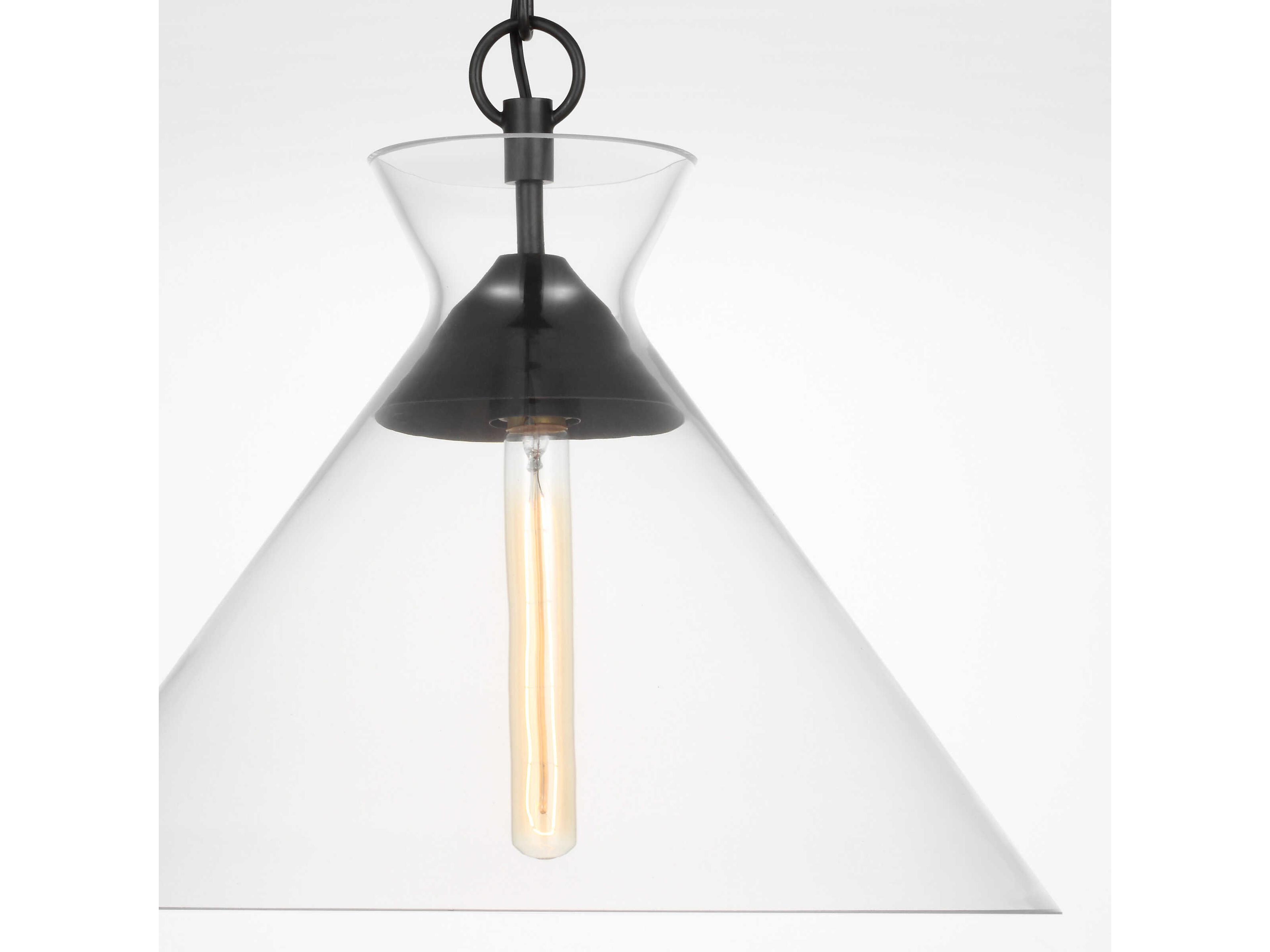 Visual Comfort Studio Atlantic 1-Light Aged Iron Black Pendant