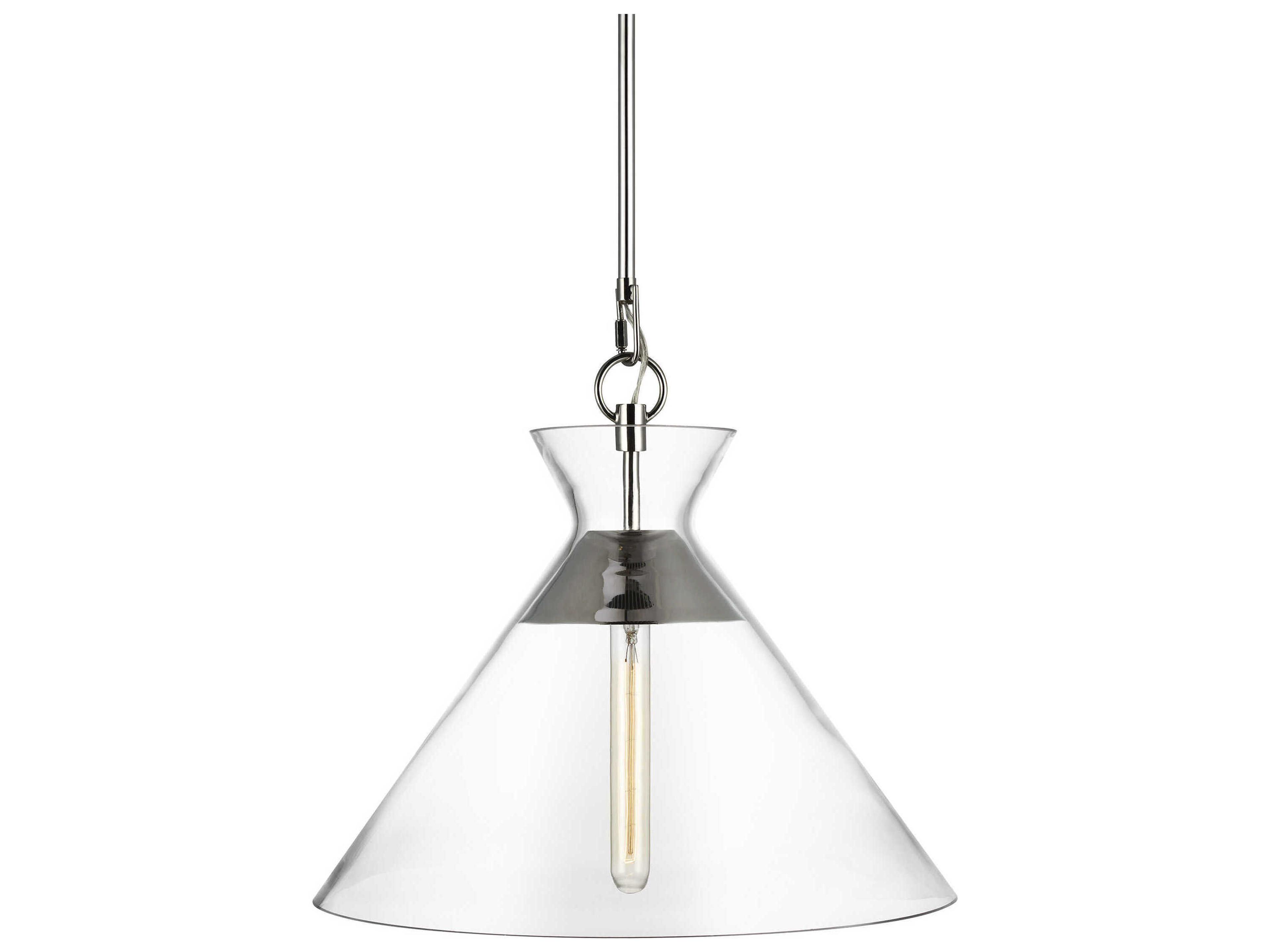 Visual Comfort Studio Atlantic 1-Light Polished Nickel Pendant