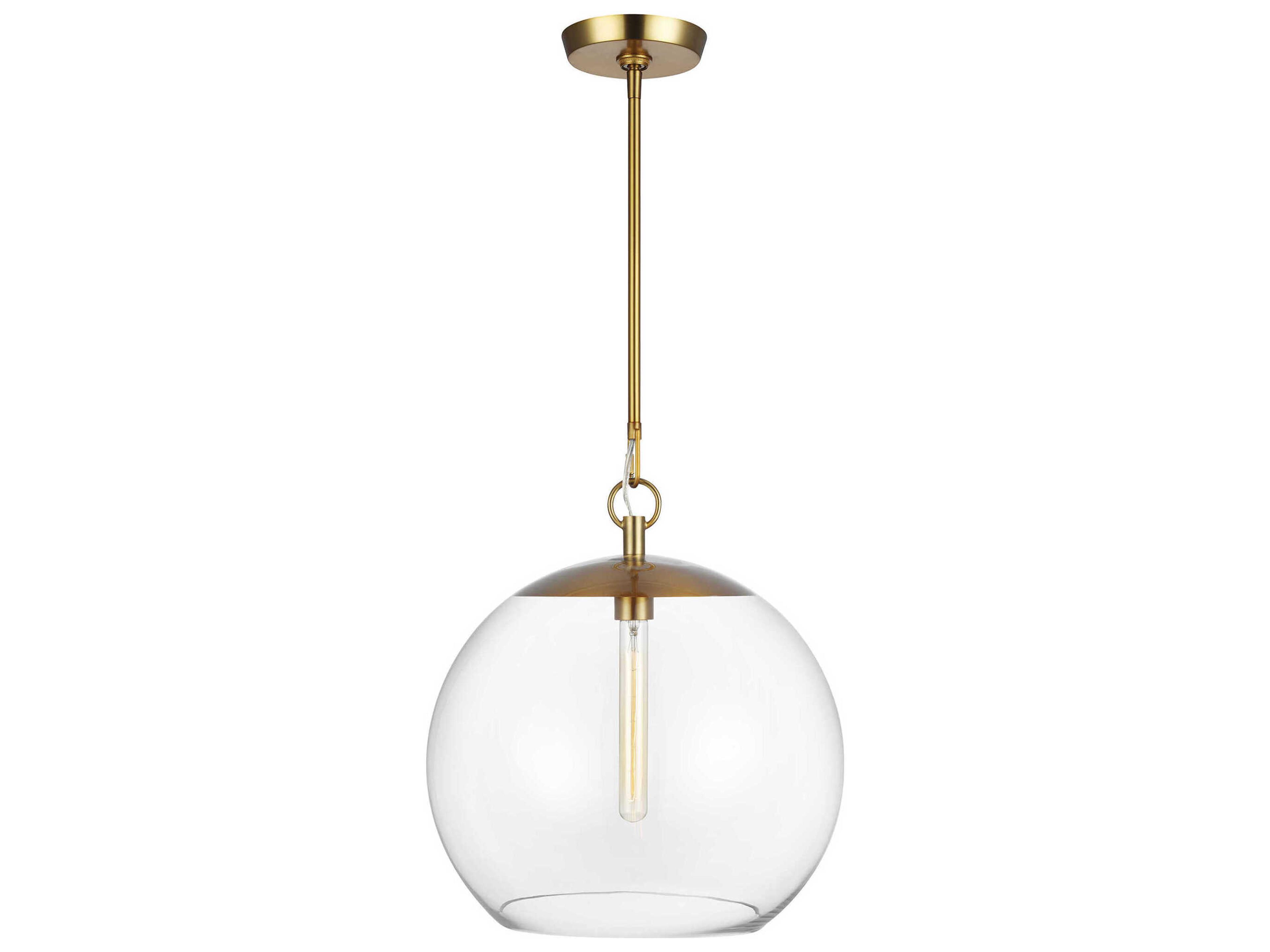 Atlantic 16 Inch Round Globe Pendant Light Burnished Brass