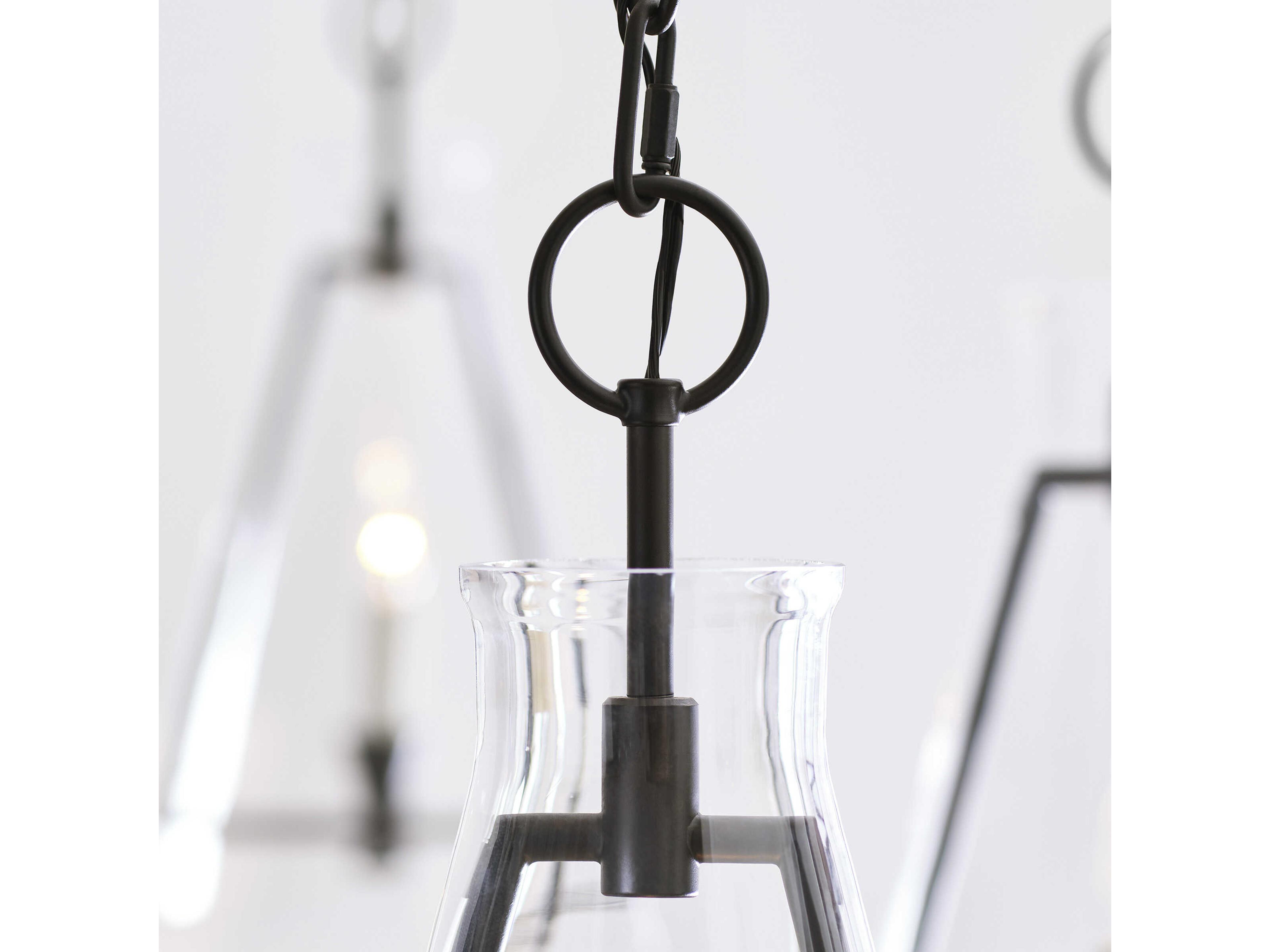Visual Comfort Studio Keystone 1-Light Aged Iron Black Mini Pendant