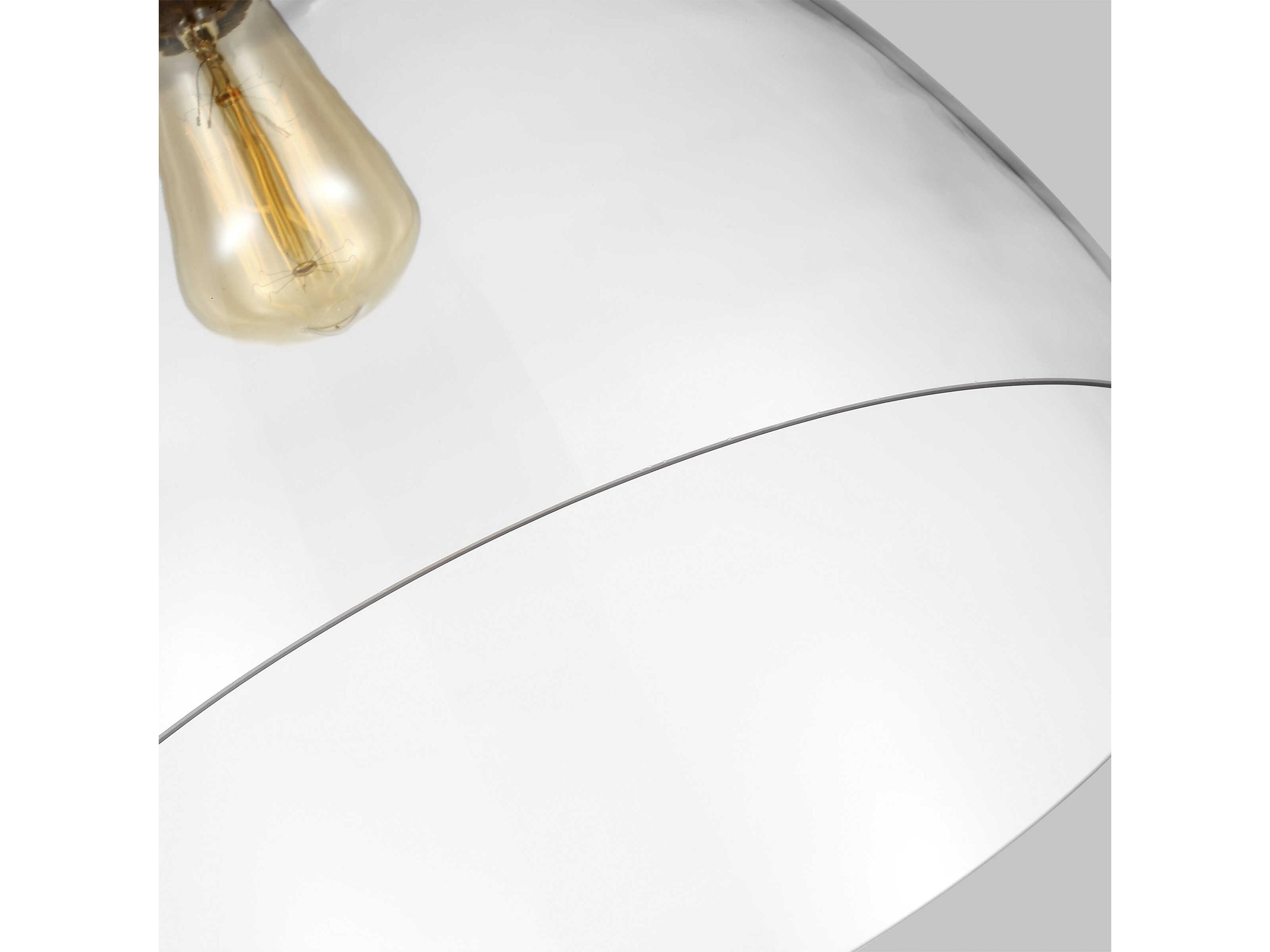 Visual Comfort Studio Garrett 1-Light Polished Nickel Dome Pendant