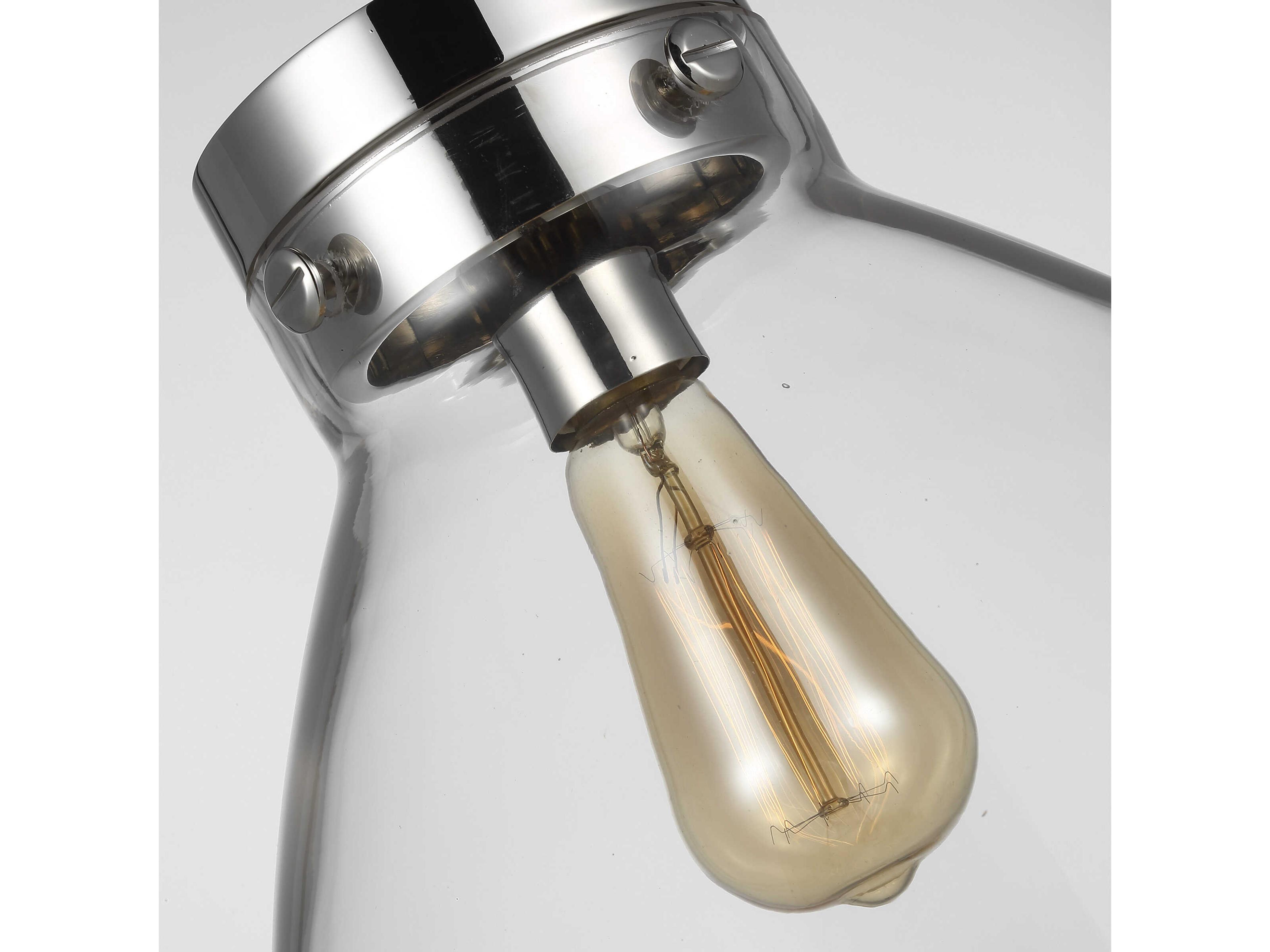 Visual Comfort Studio Garrett 1-Light Polished Nickel Dome Pendant