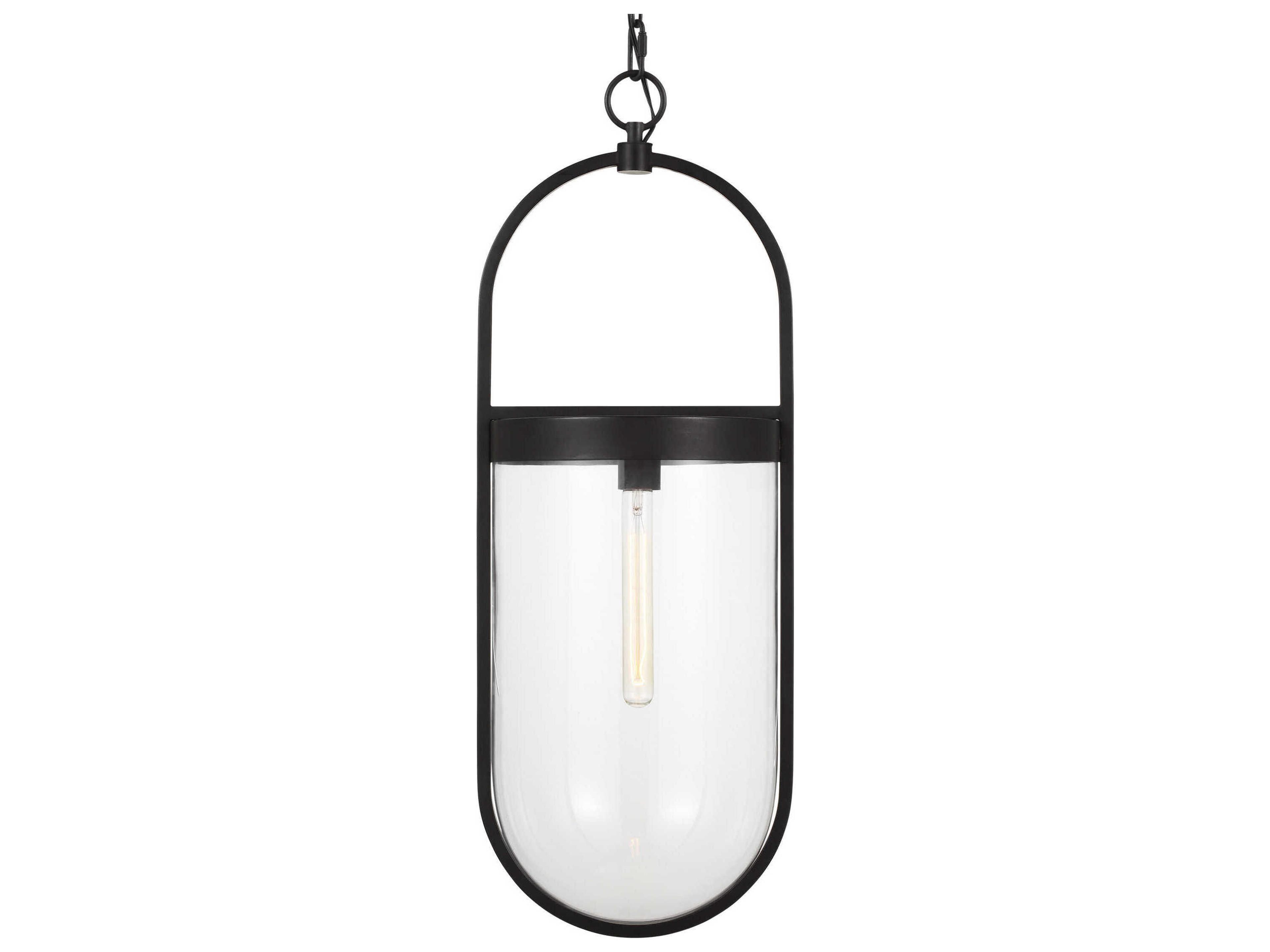 Visual Comfort Studio Blaine 1-Light Aged Iron Black Mini Pendant