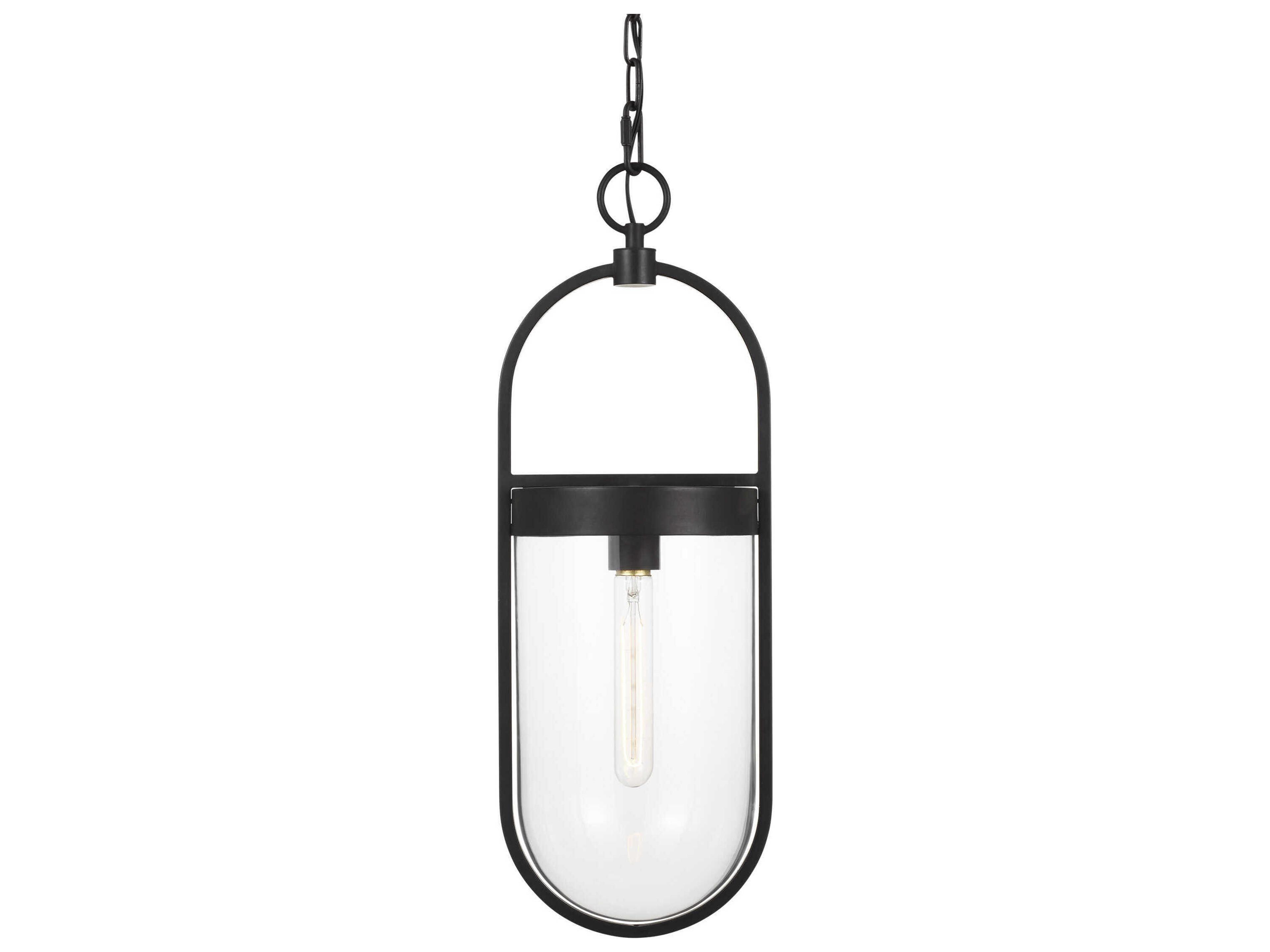 Visual Comfort Studio Blaine 1-Light Aged Iron Black Mini Pendant
