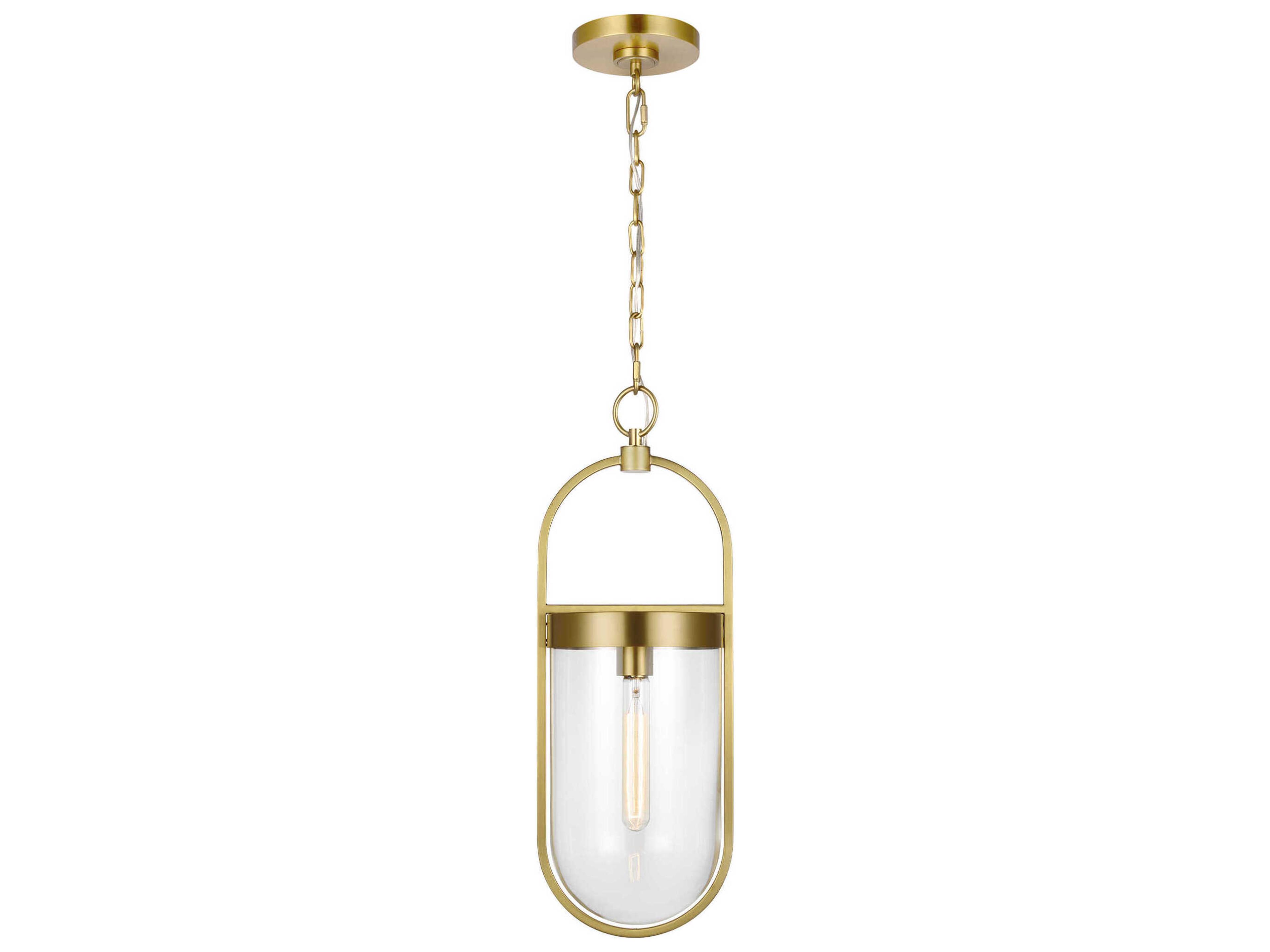 Blaine Burnished Brass 1 Light Small Mini Pendant