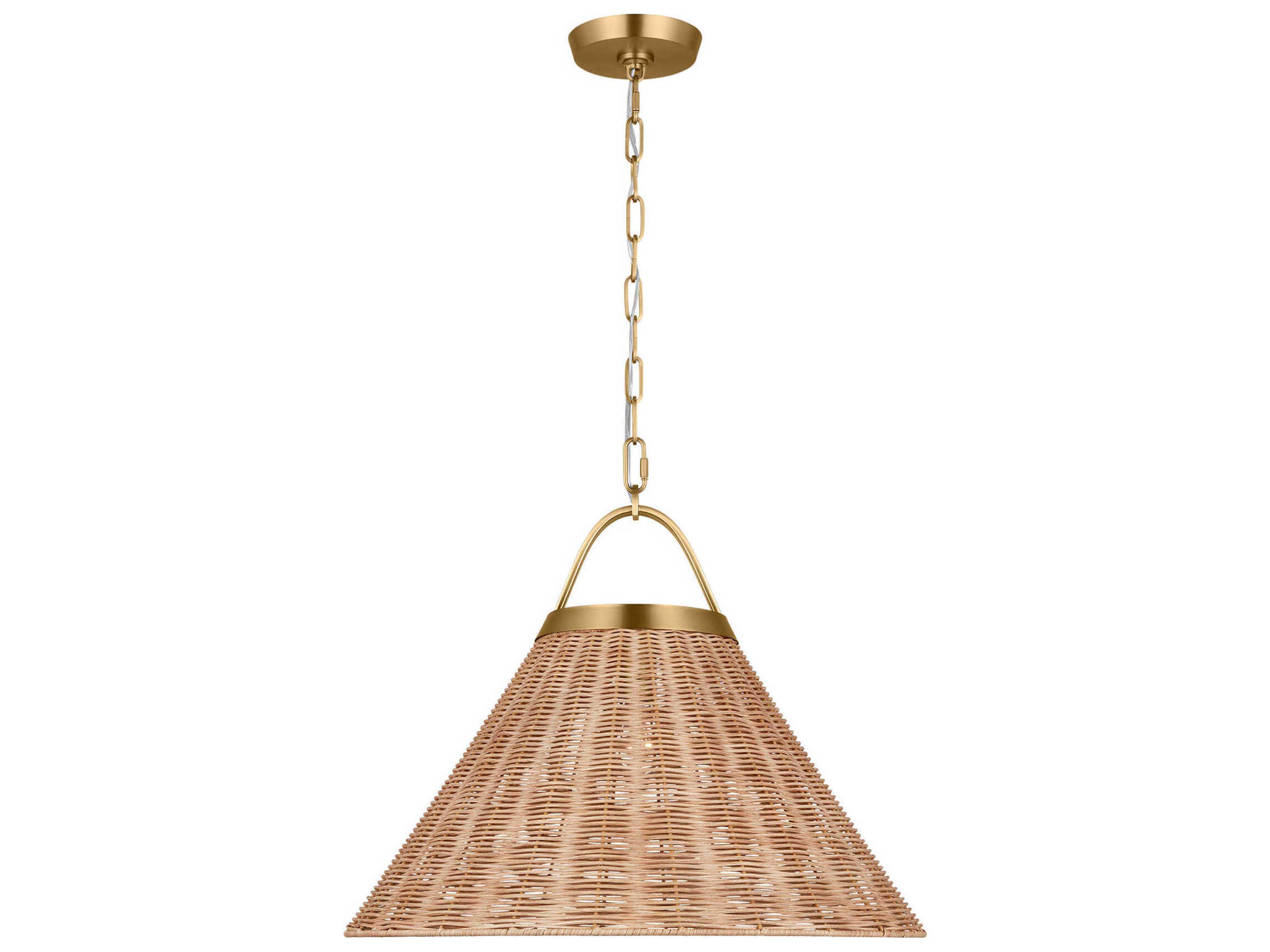 Visual Comfort Studio Whitby 1-Light Burnished Brass Pendant