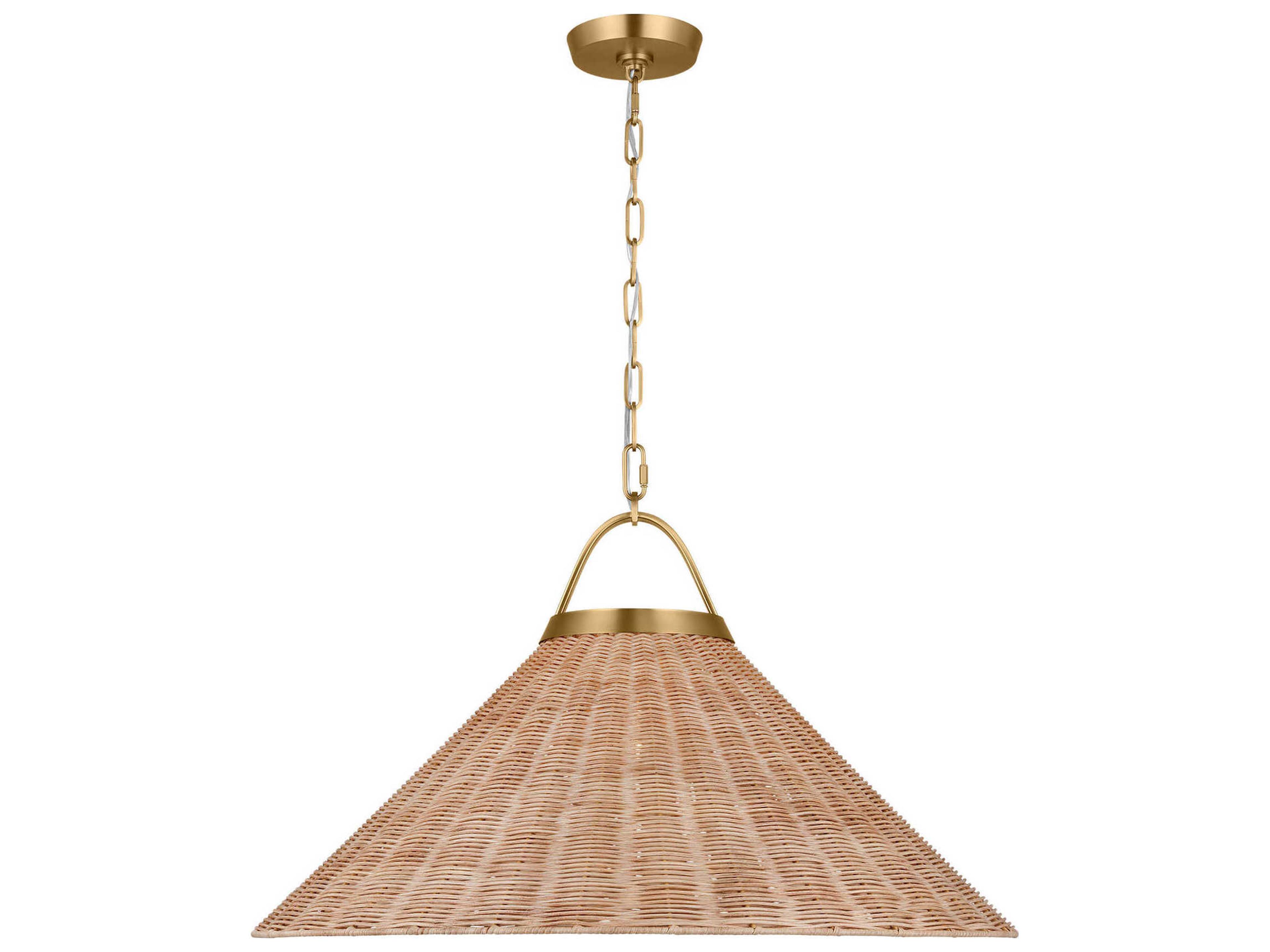 Visual Comfort Studio Whitby 1-Light Burnished Brass Pendant