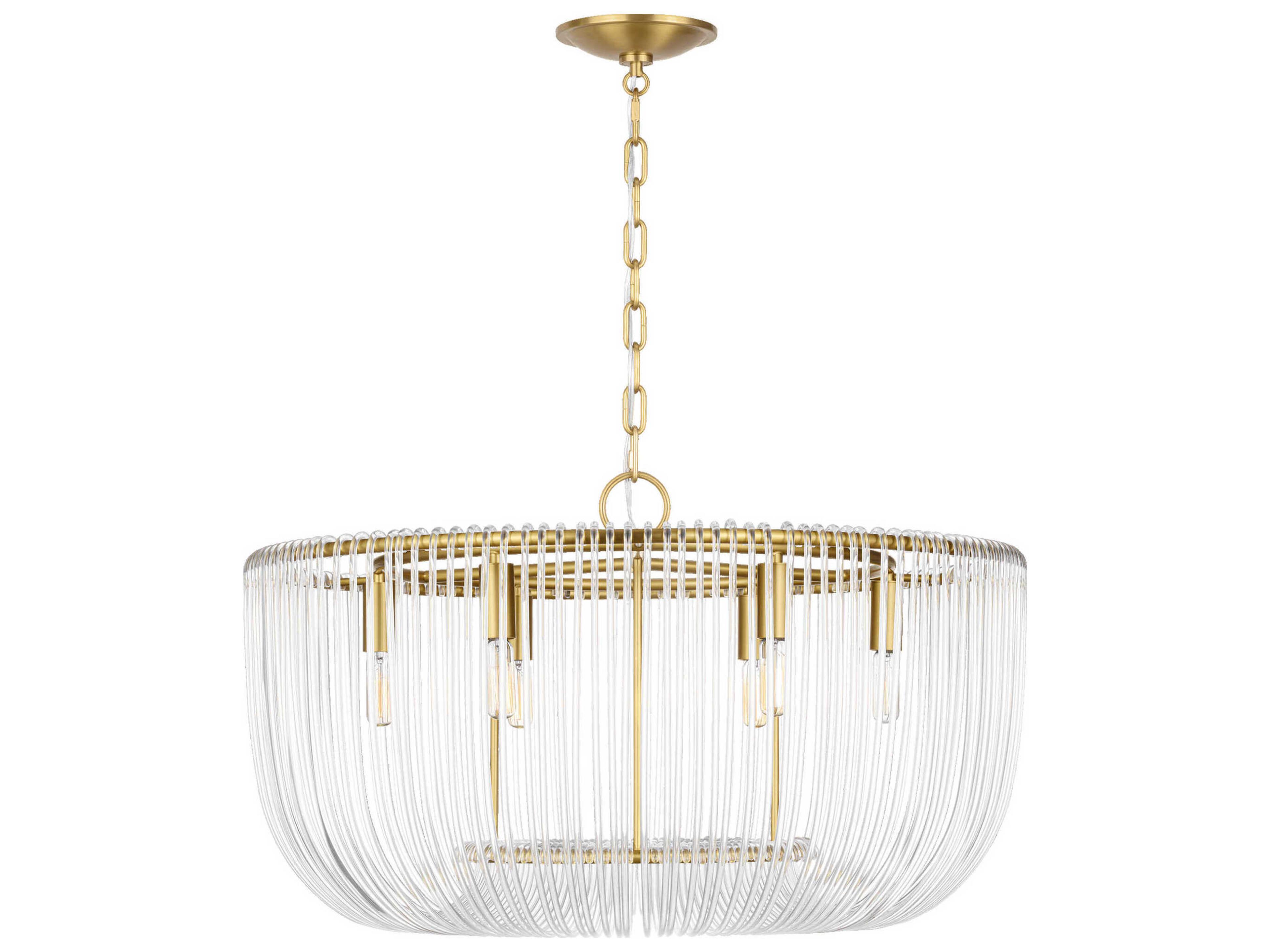 Pierce 6-Light Pendant Burnished Brass