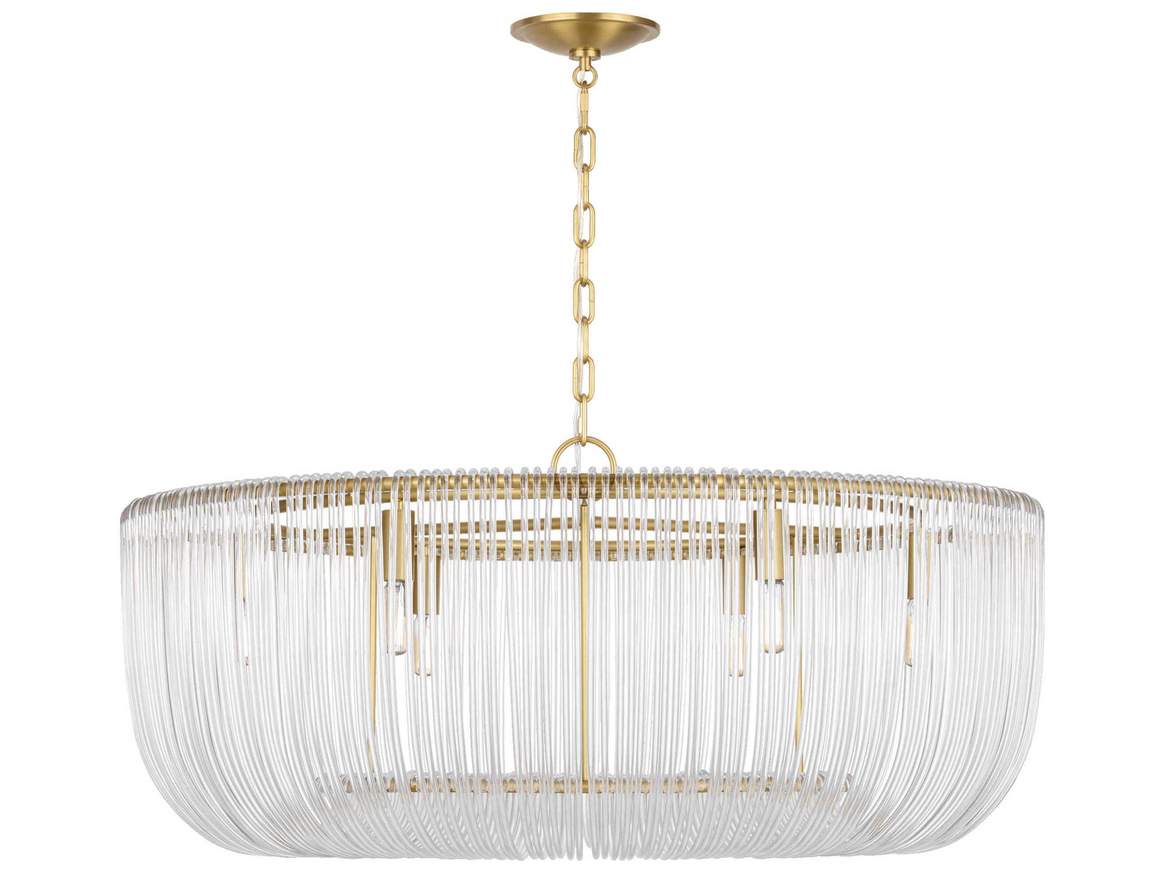 Chandelier Pierce Burnished Brass 6-Light
