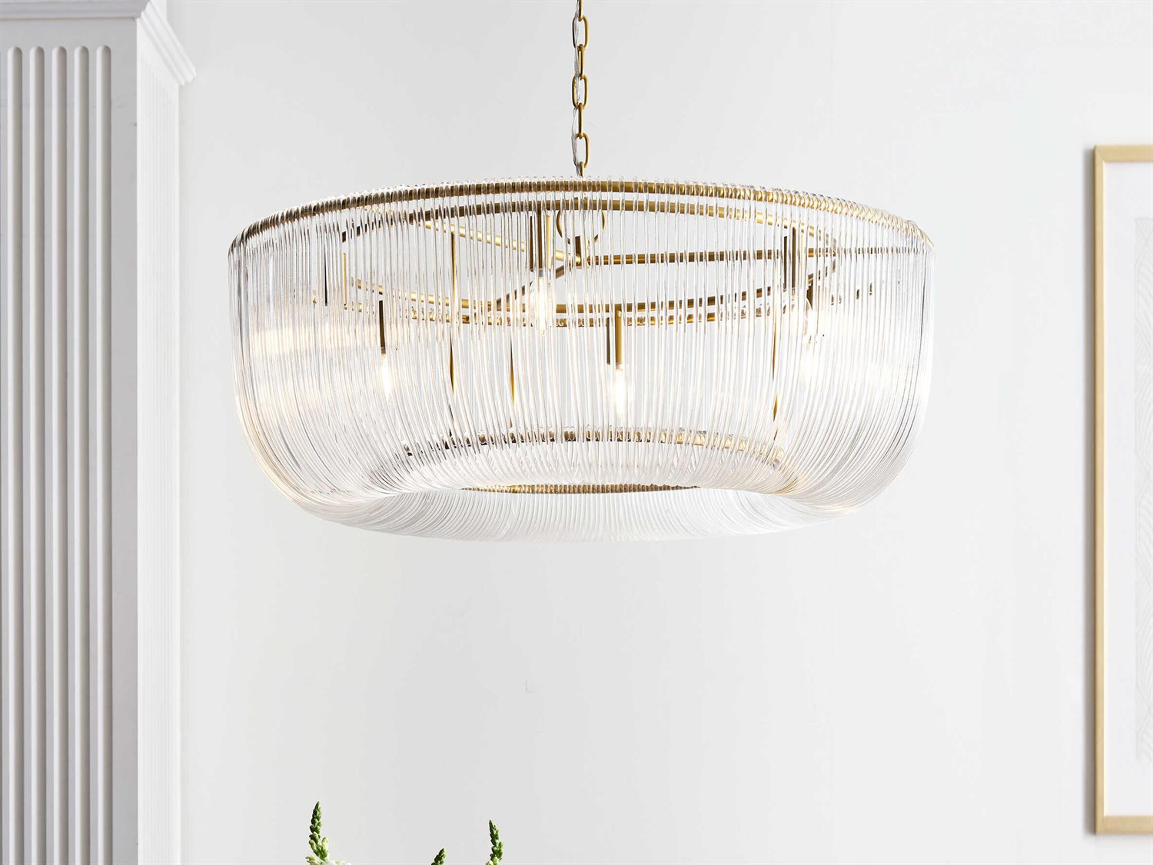 Visual Comfort Studio Pierce 6-Light Burnished Brass Pendant
