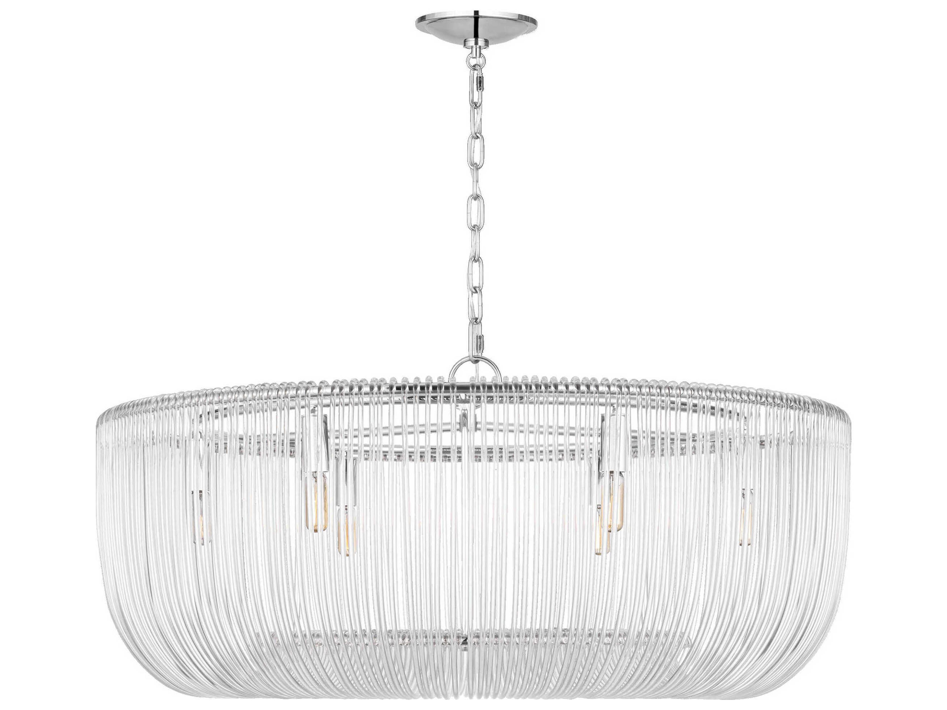 Pierce 6-Light Polished Nickel Pendant