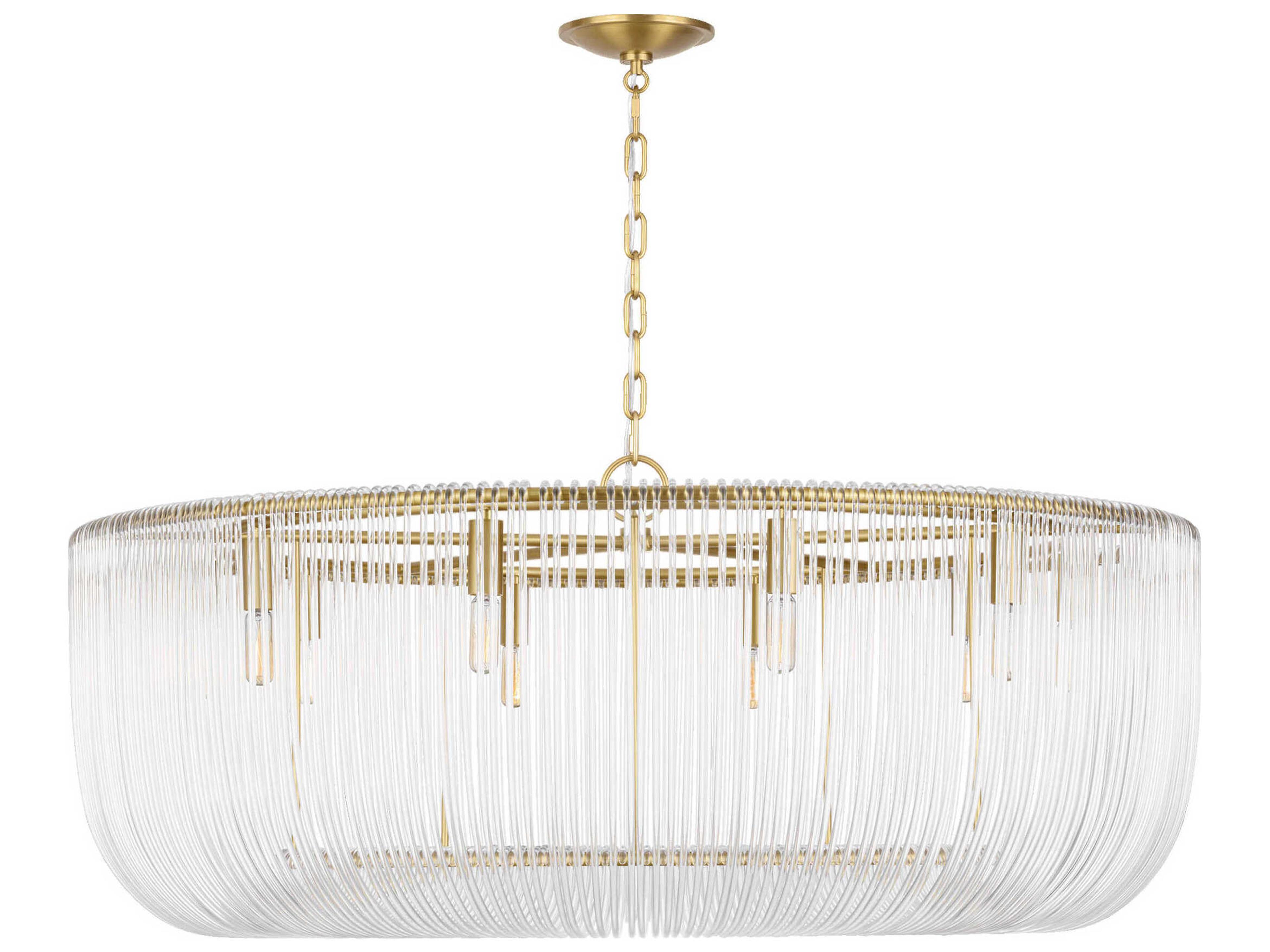 Pierce Extra Large 10 Light Pendant Burnished Brass