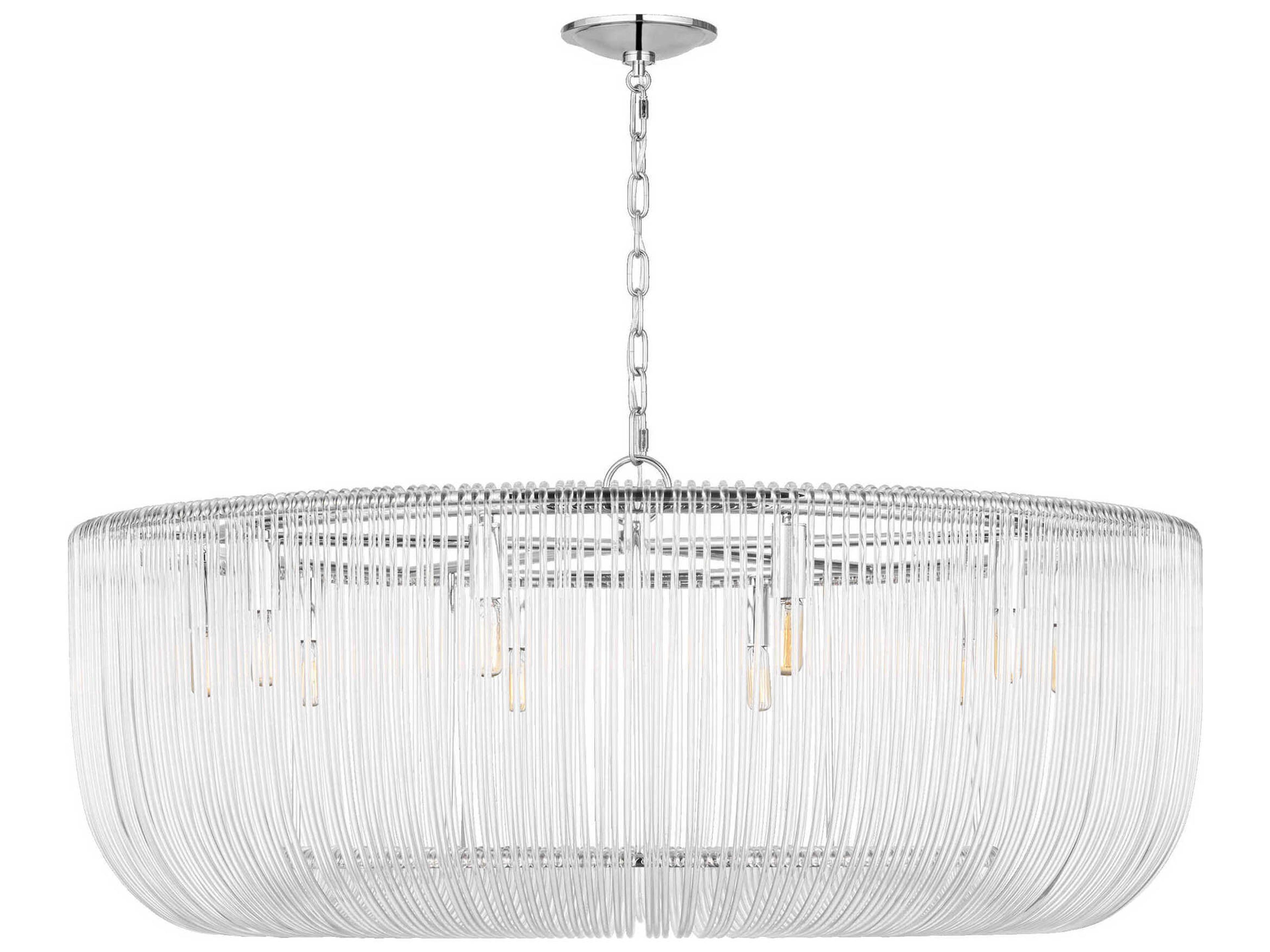 Pierce 10-Light Polished Nickel Pendant