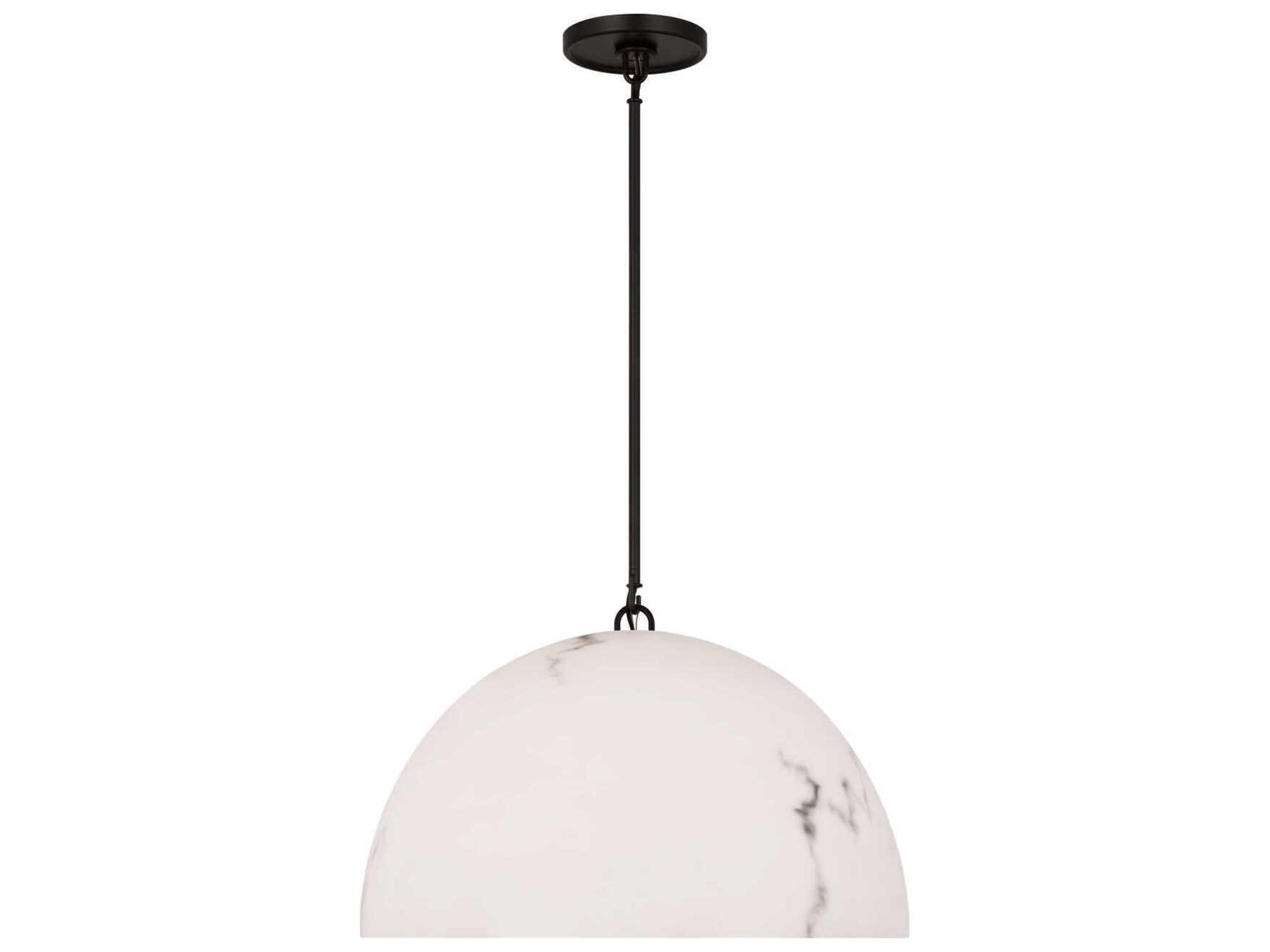 Savina 1-Light Aged Iron Black Dome Pendant