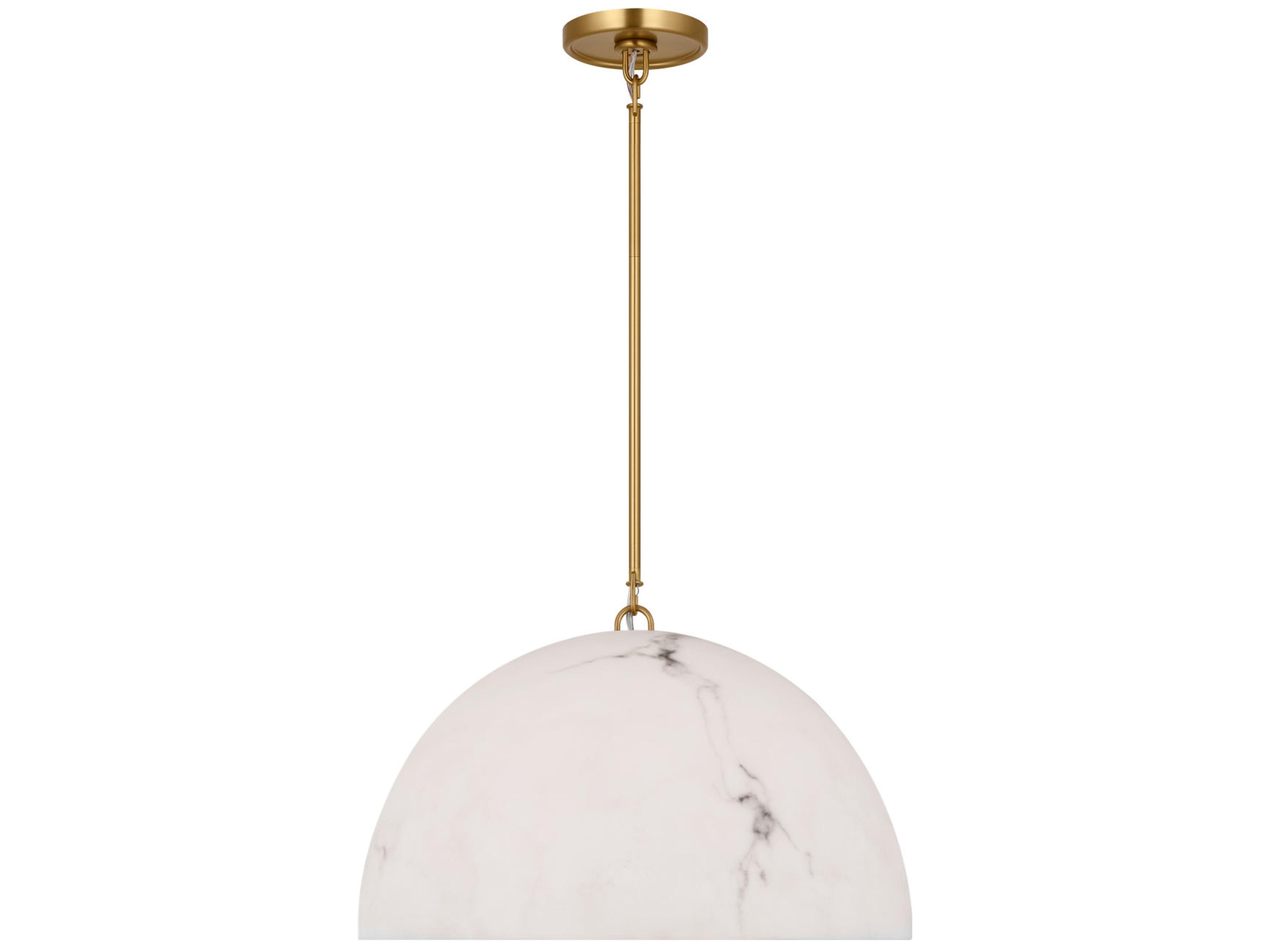 Savina 1-Light Burnished Brass Dome Pendant