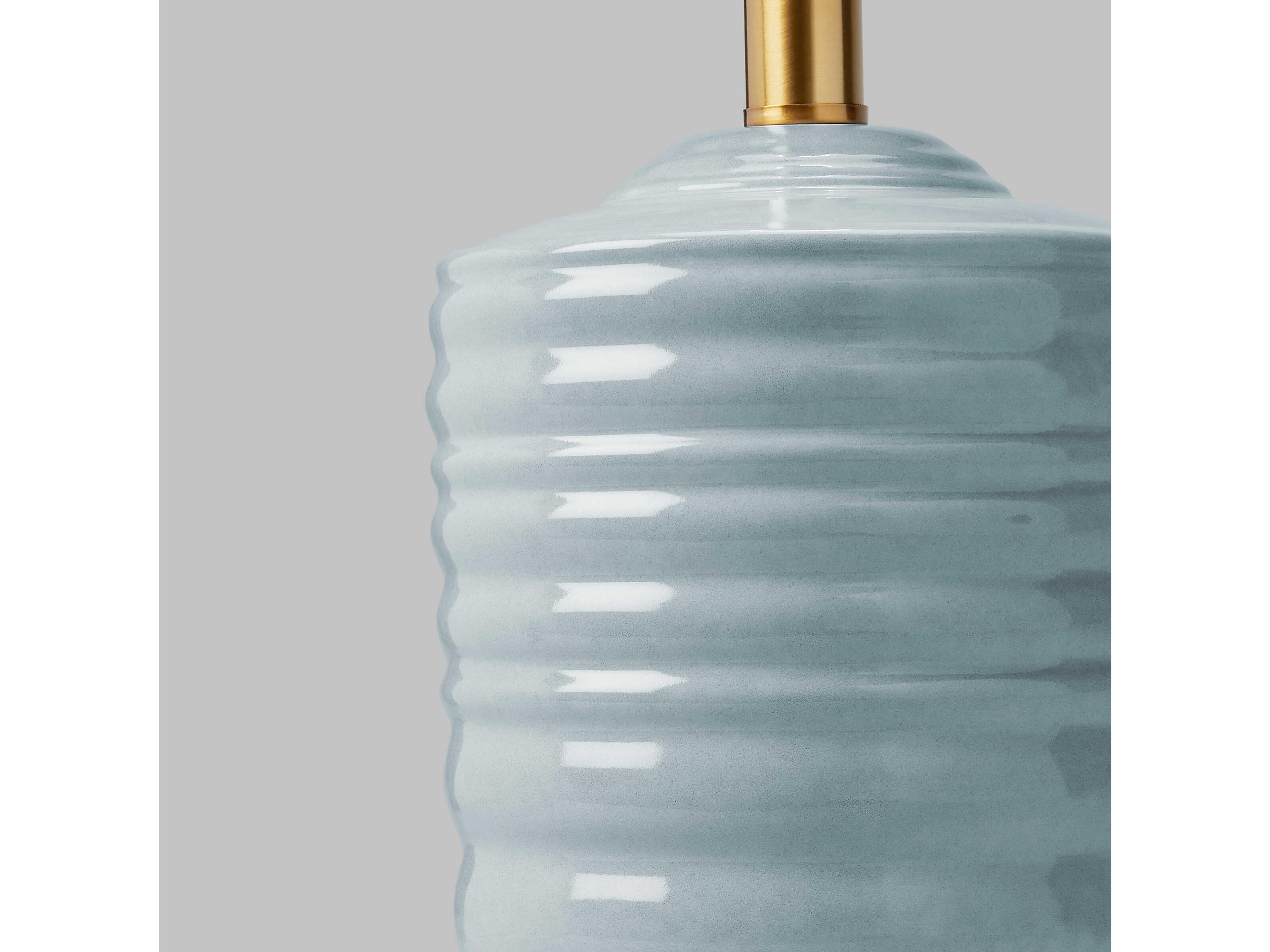 Visual Comfort Studio Waveland Frosted Anglia White Linen Fabric Blue Buffet Lamp