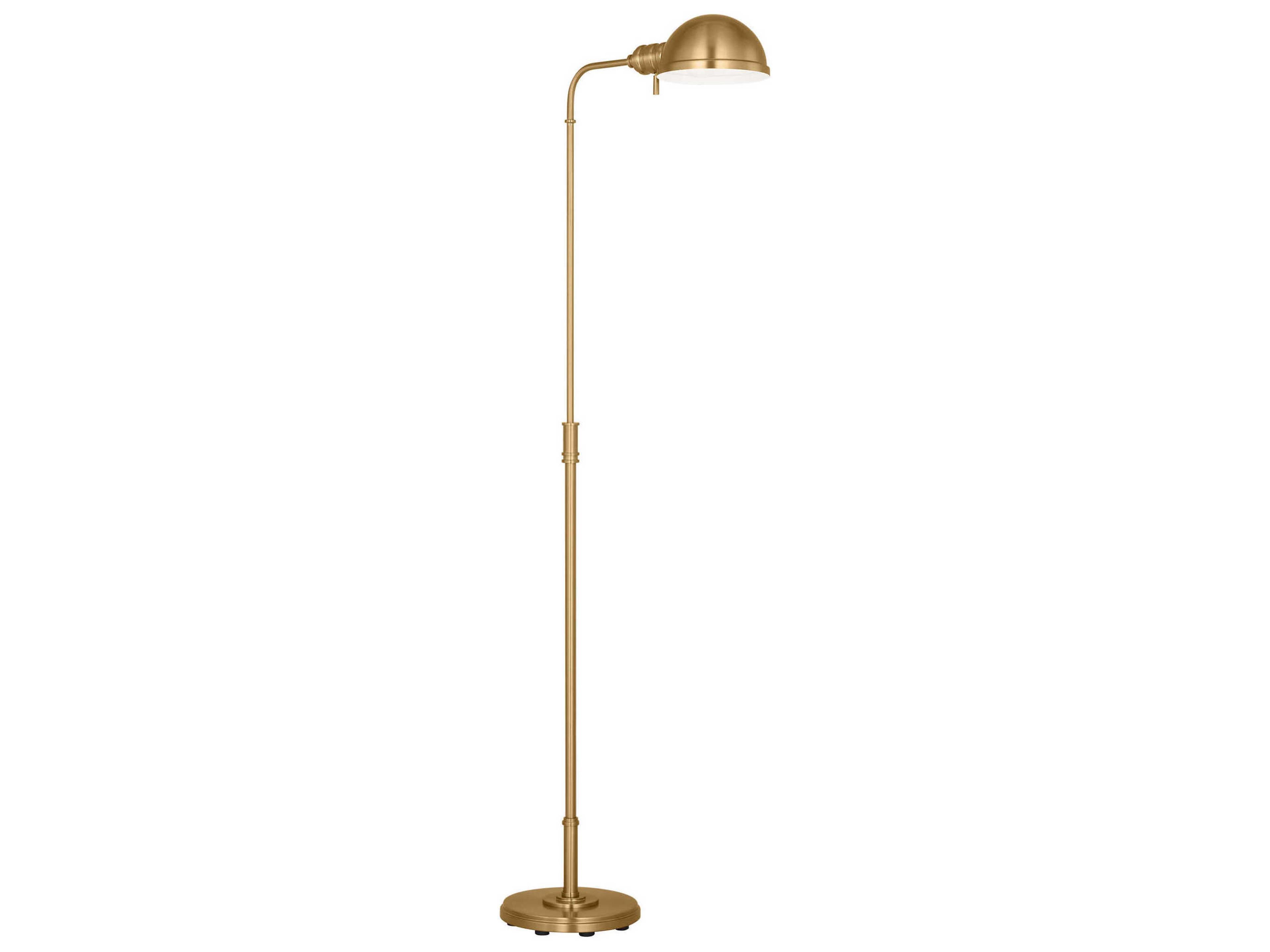 Task Floor Lamp Belmont Burnished Brass Adjustable